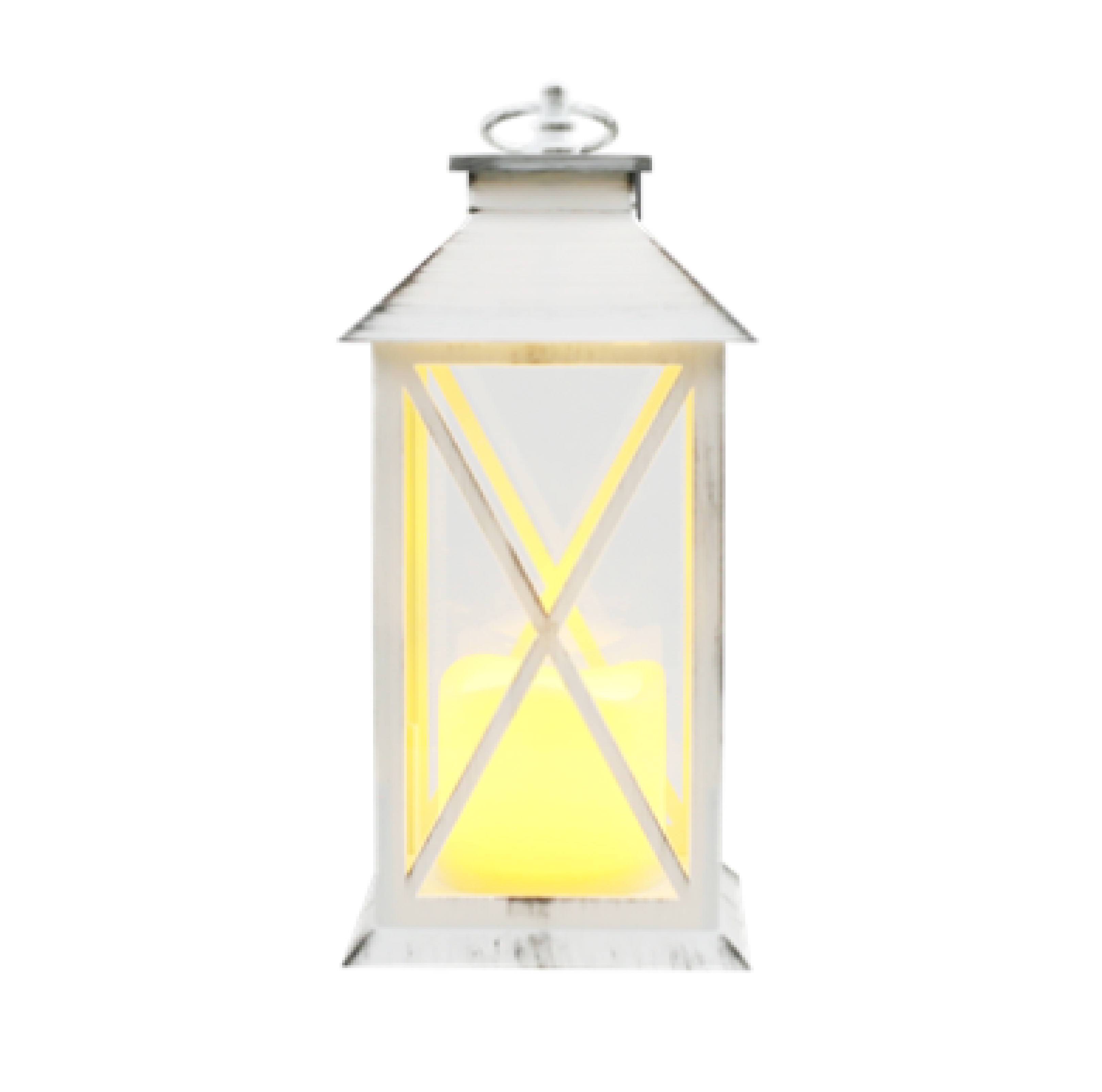 ตะเกียงเทียนพลาสติก LED PARIS KASSA HOME รุ่น B5222 ขนาด 13 x 13 x 30 ซม. สีขาว - ดำ