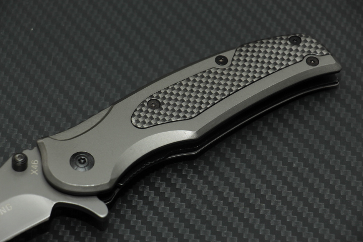 มีดพับ BROWNING รุ่น X46 Stainless Steel ด้ามลายคาร์บอนไฟเบอร์