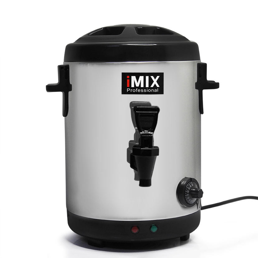 ถังชานมต้มน้ำร้อน สแตนเลส 8 ลิตร อุ่นได้ มีก๊อกจ่ายน้ำ