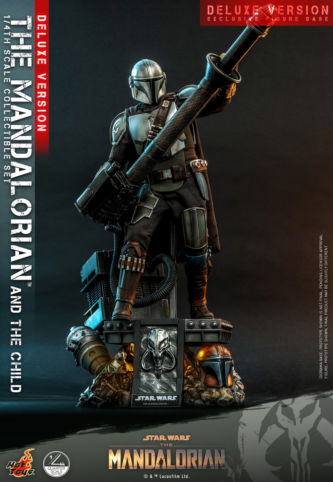 Hot Toys QS017 1/4 Star Wars™ The Mandalorian™ - The Mandalorian & The Child (Deluxe Version)