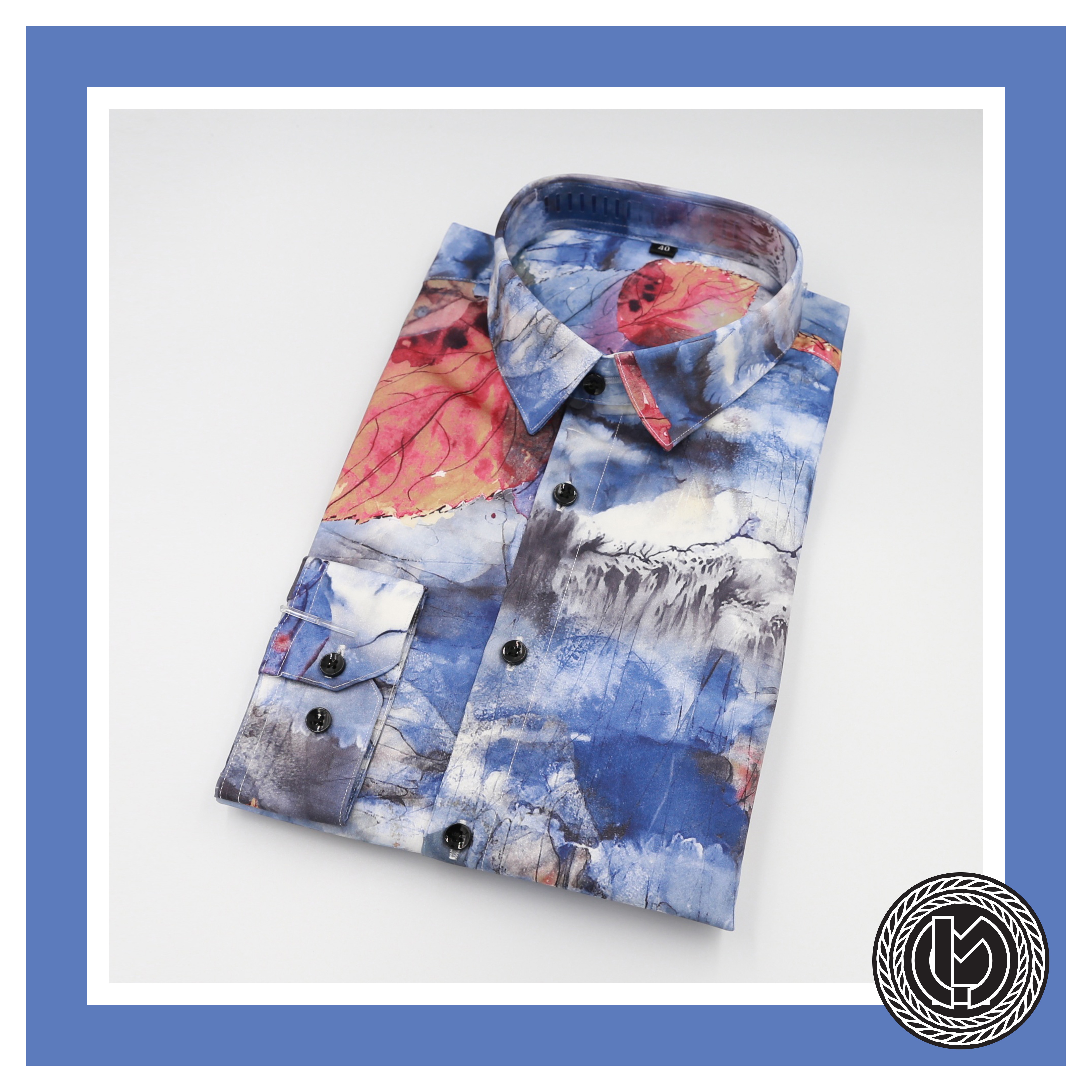 Light Blue Patterned Shirt