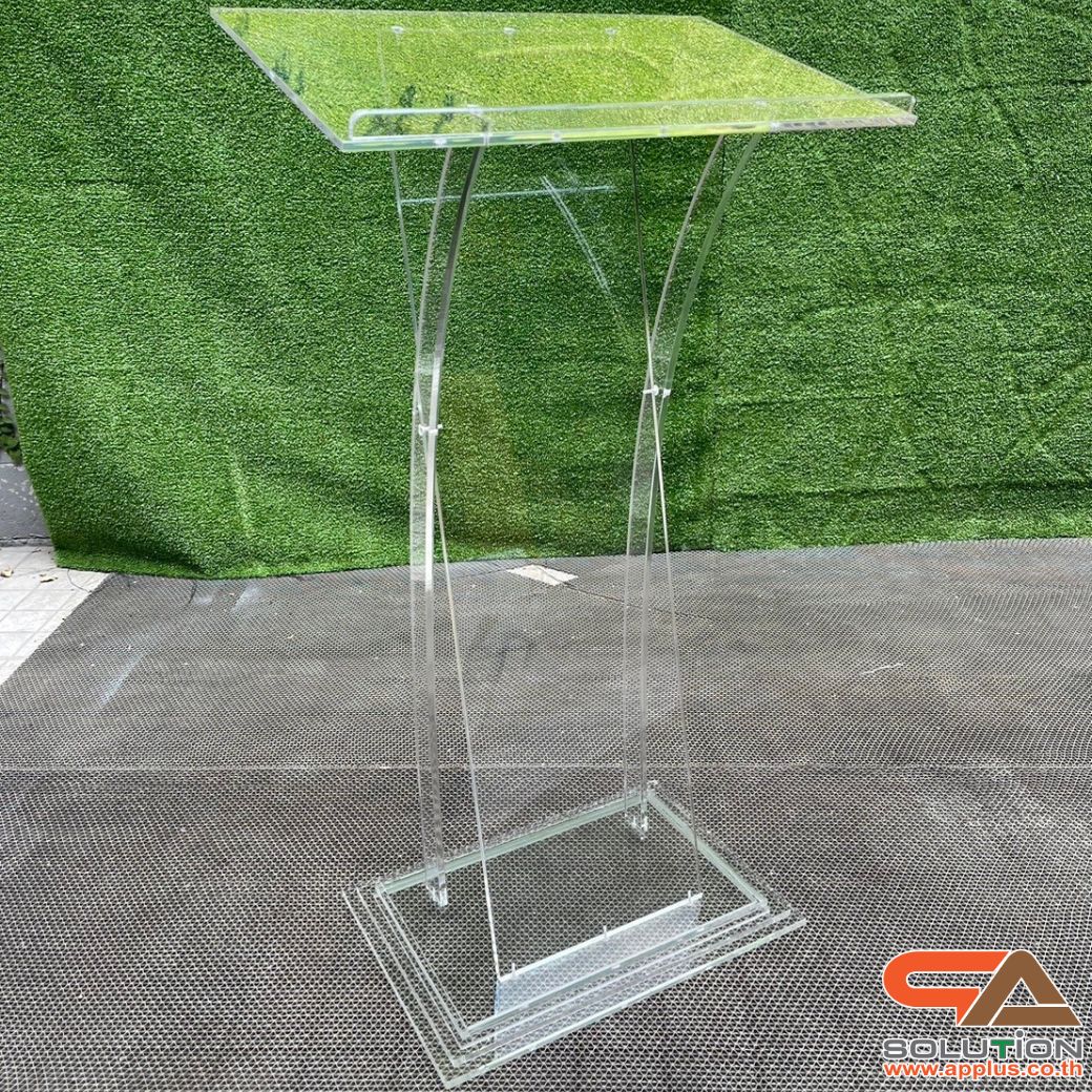 โพเดียม อะคริลิคใส รุ่น AC-29 สไตล์โมเดิร์น TOP เอียง ขนาด(W)59 x (L)38 x (H) 110 ซม.