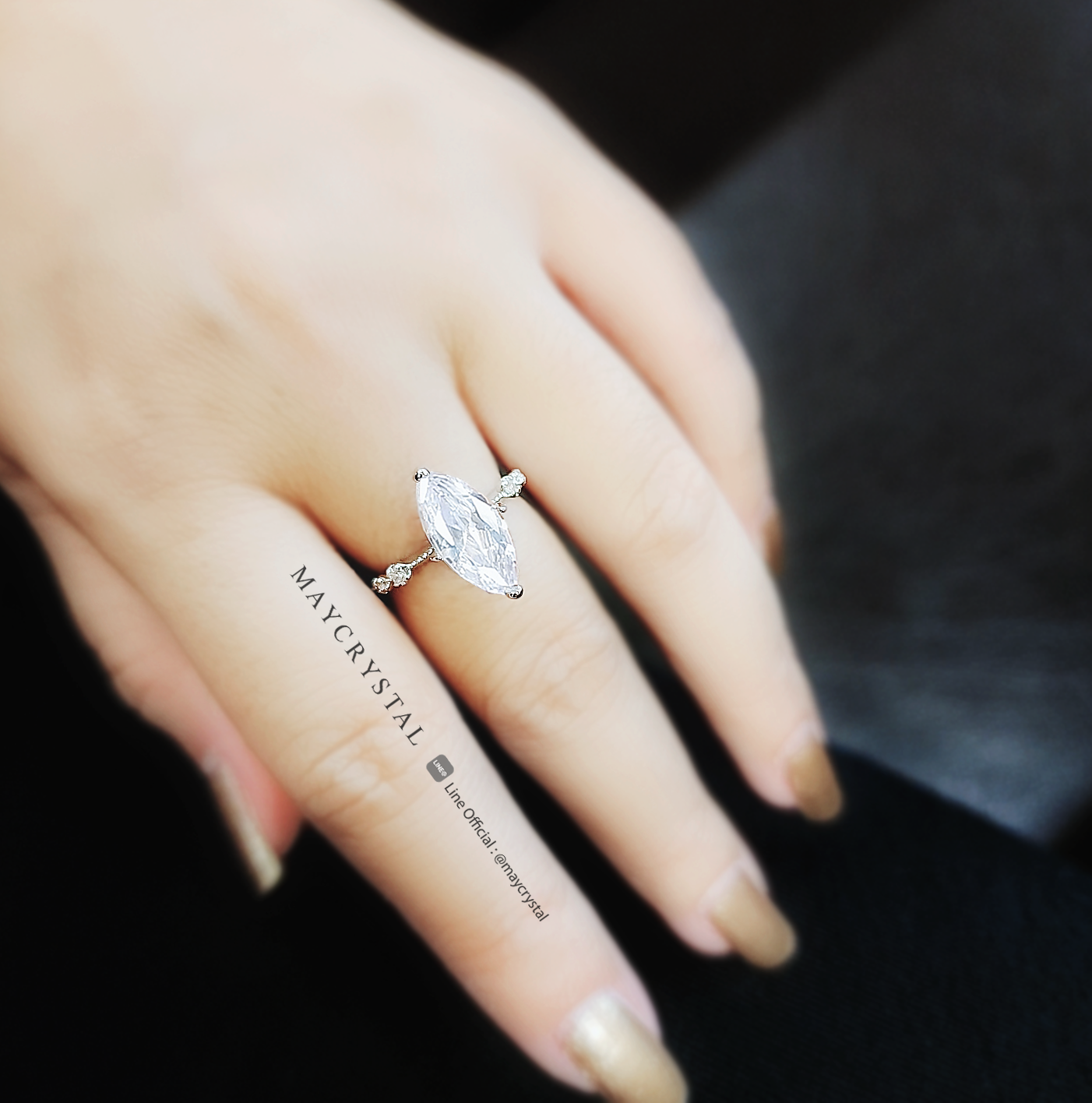 แหวน premium zirconia, คริสตัลแบรนด์ จากประเทศออสเตรีย (Embellished with Crystals from Austria)