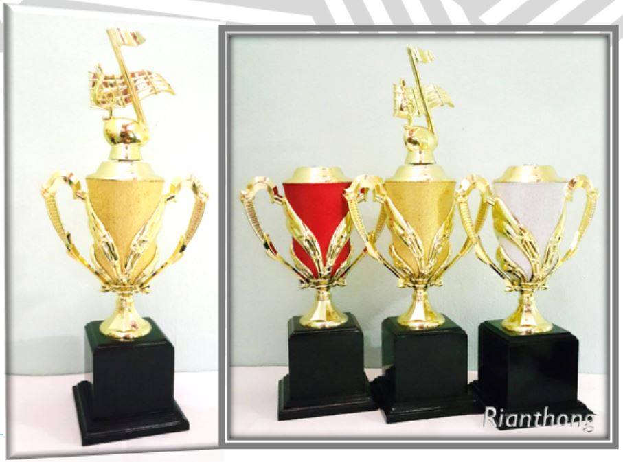 TPL1233 ถ้วยรางวัลพลาสติกชุบเนื้อทราย