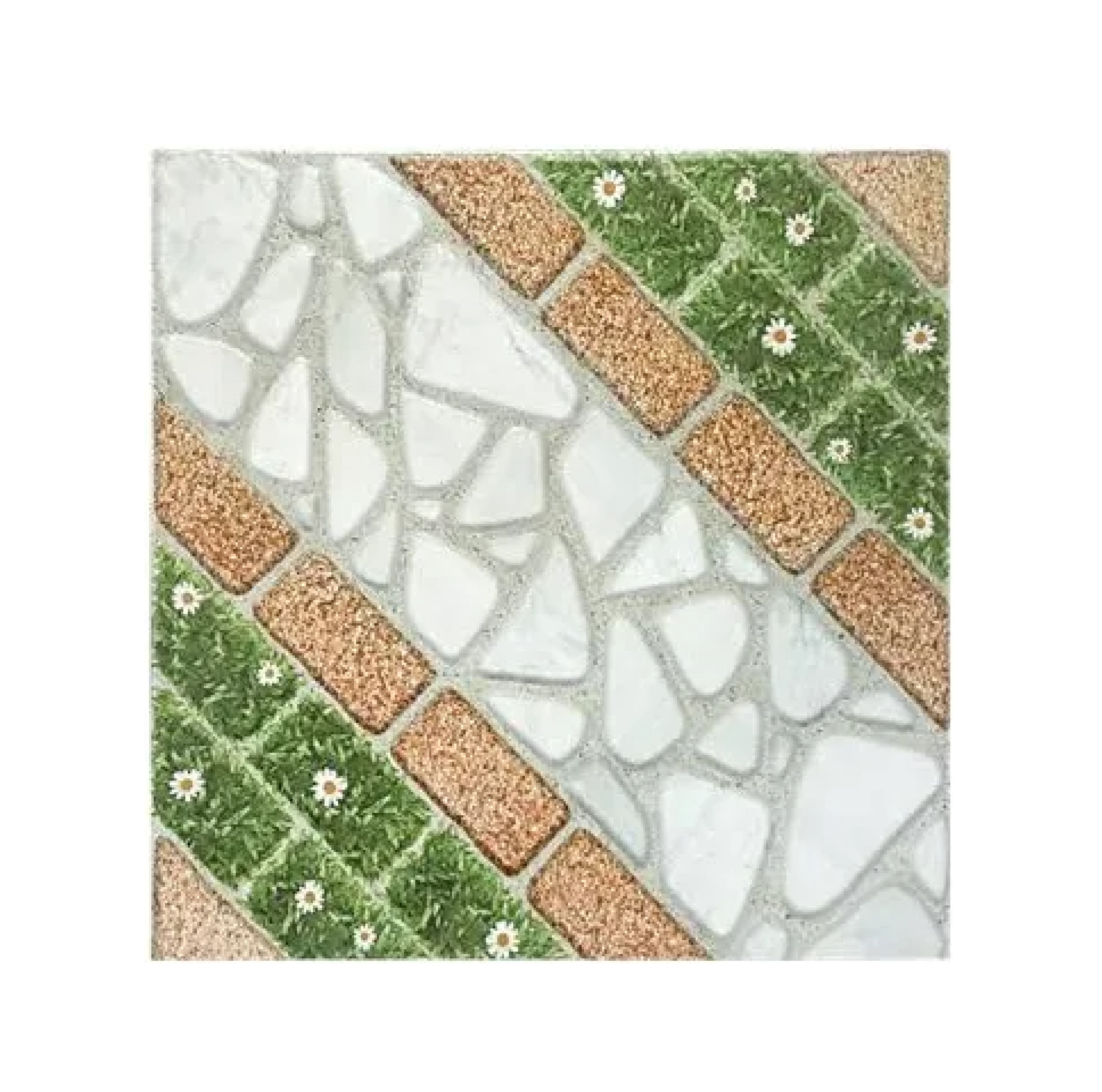 กระเบื้องพื้น DIGITAL MONET BY SCG รุ่น บาร็อคโค การ์เด้น ขนาด 40 x 40 ซม. (กล่อง 6 แผ่น) สีเขียว