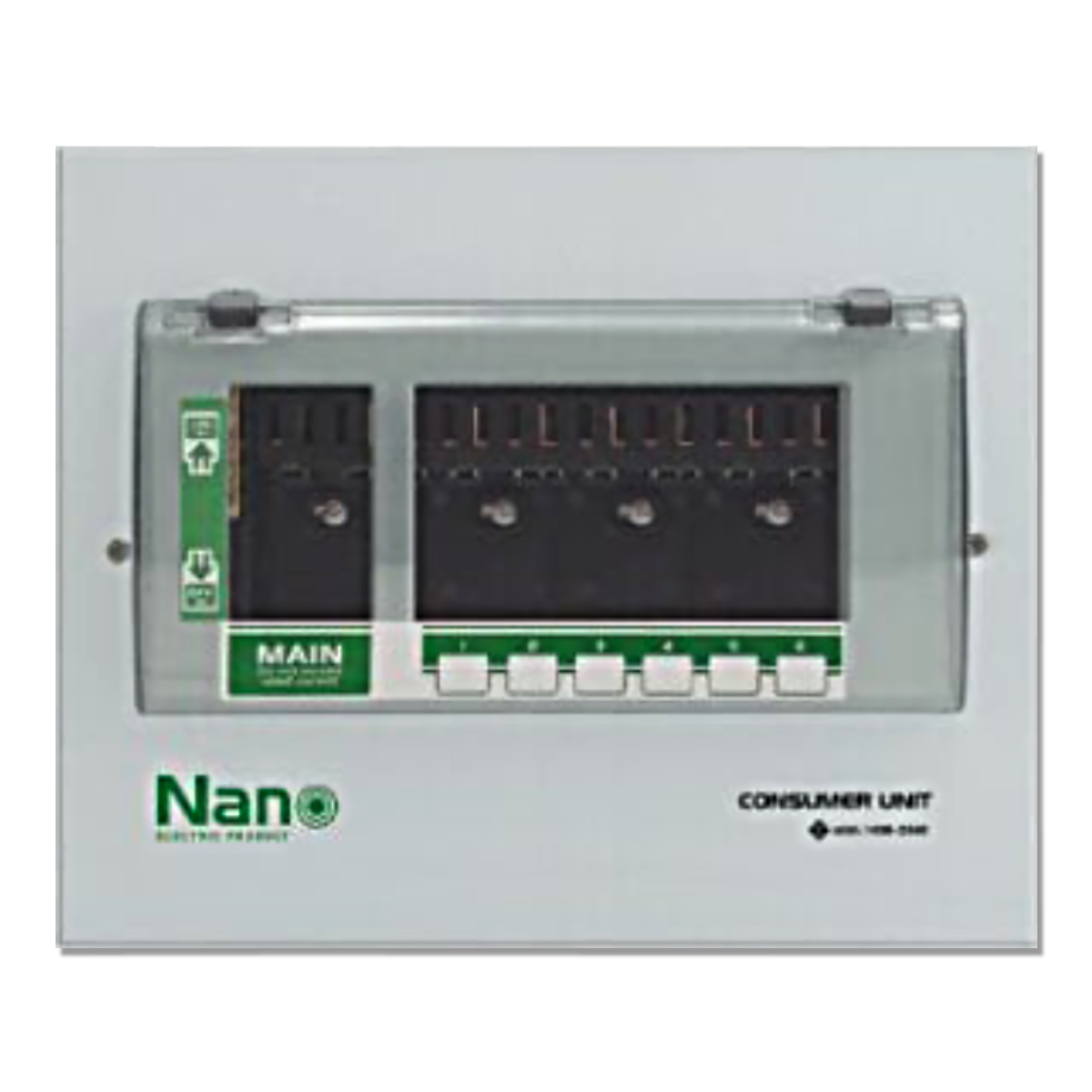 NANO ตู้คอนซูมเมอร์ยูนิต (ปลั๊กออน) เมน+ลูกย่อย 6 ช่อง (ตู้เปล่า)