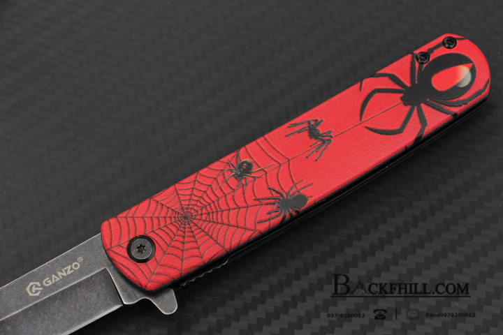 มีดพับGanzo รุ่น G626 - RD ด้ามสีแดง ใบมีดหัวตัด TANTO 440 Steel / ของแท้ 100%