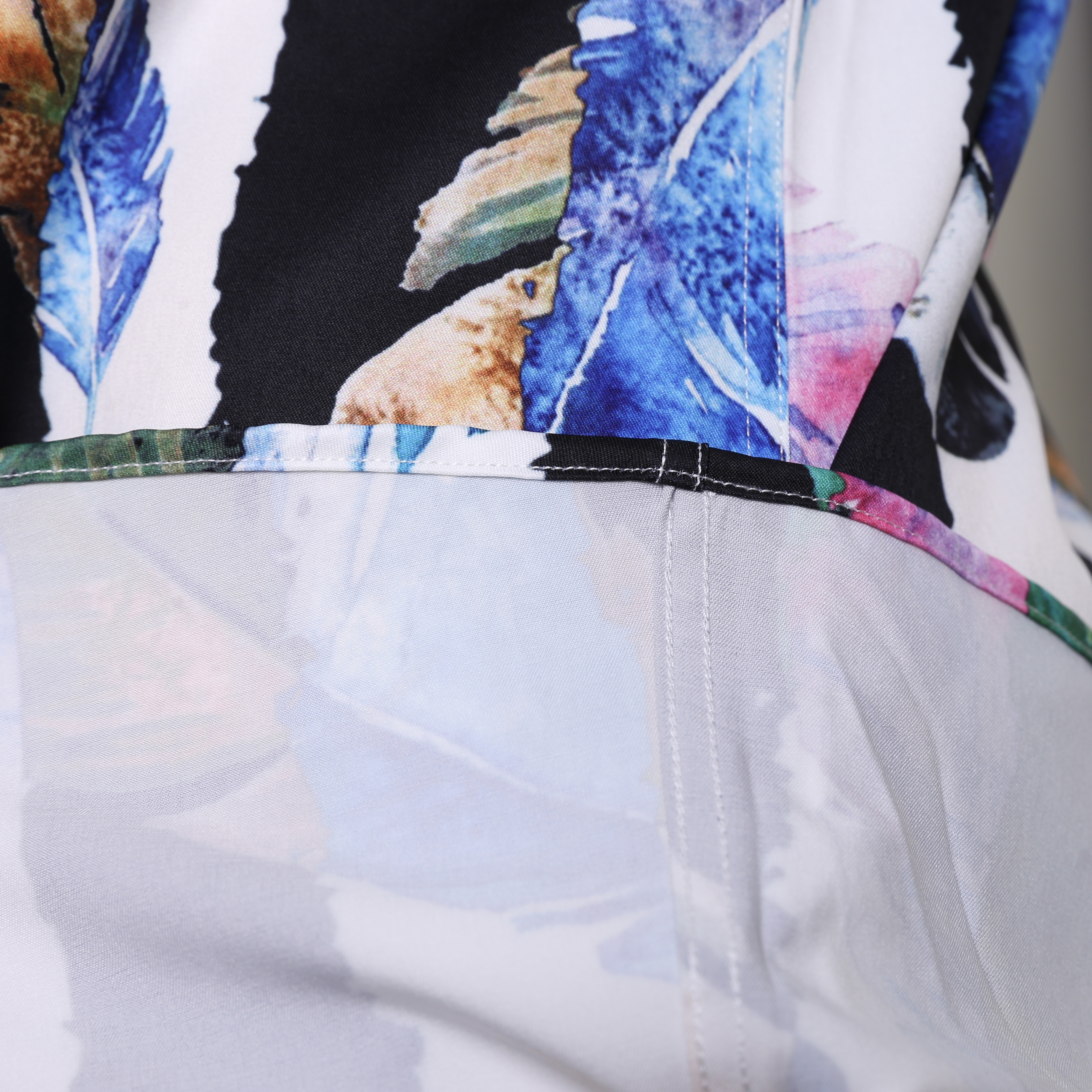 Feather Striped Patterned Shirt