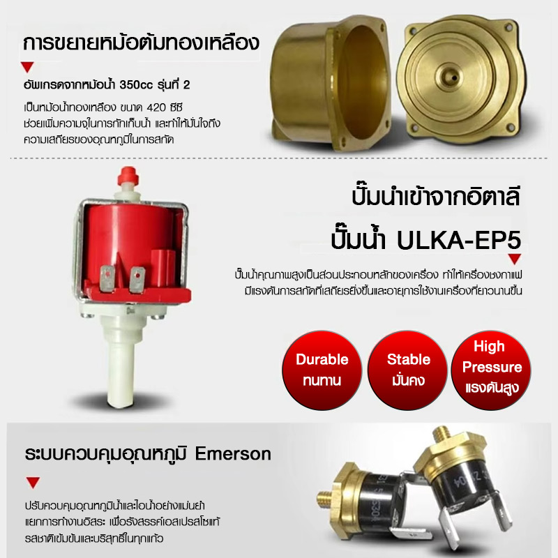 เครื่องชงกาแฟกึ่งอัตโนมัติ APRESSO NOVA รุ่นพรีเมียม ฟังก์ชันครบจบในเครื่องเดียว