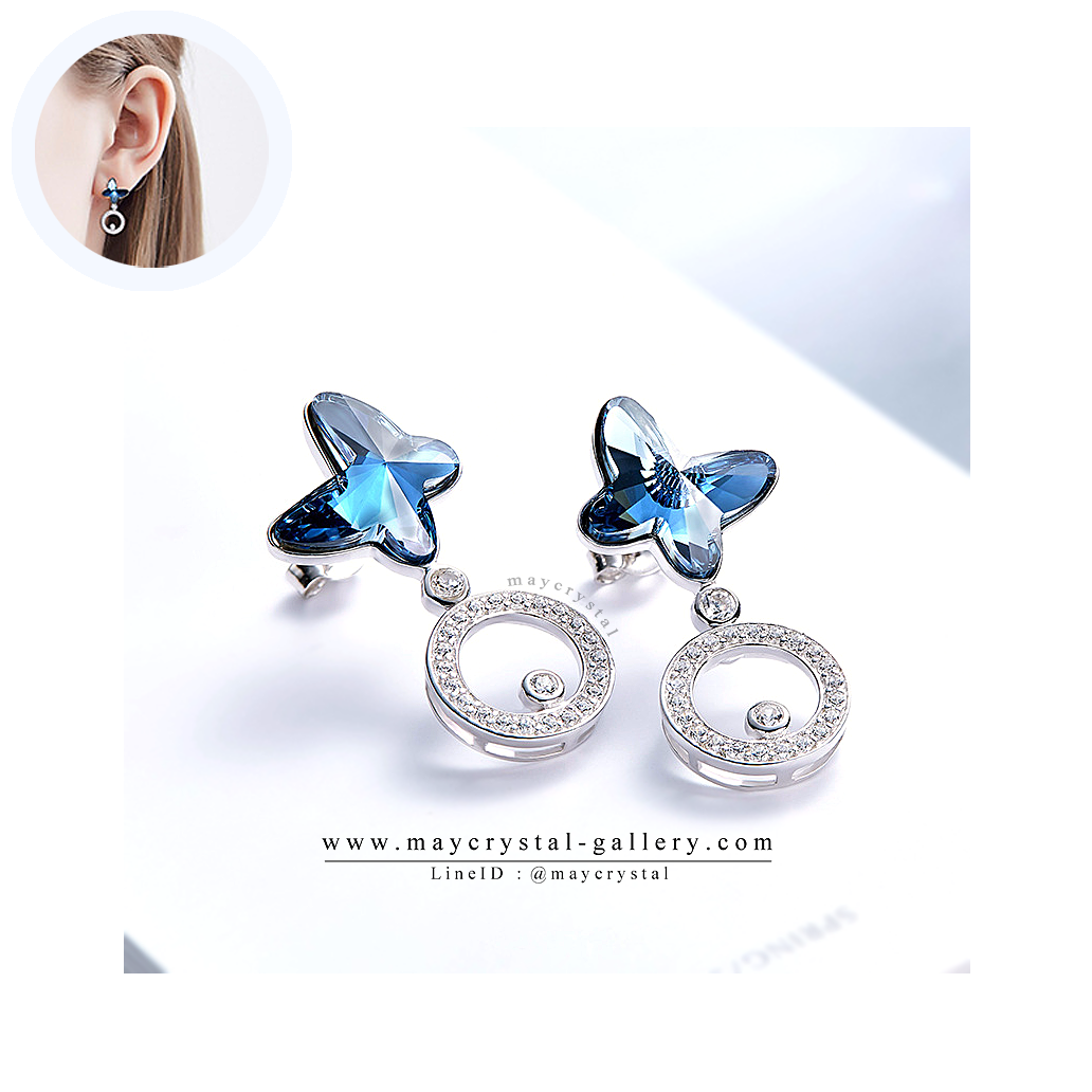 ต่างหูคริสตัล จากประเทศออสเตรีย (Embellished with Crystals from Austria)