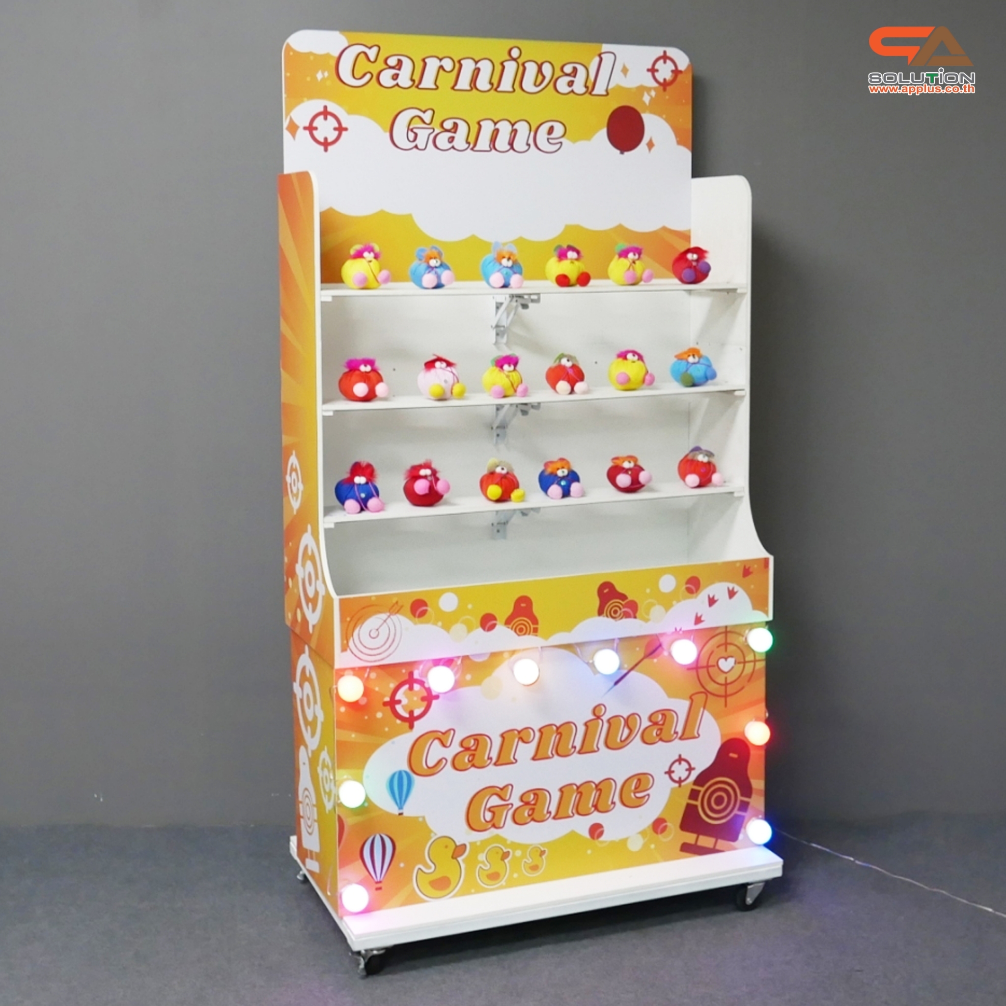 เกมส์ CARNIVAL GAME ปาตุ๊กตา ขนาดโครง (W) 90 x (L)50 x (H)176 cm. พร้อมตุ๊กตา 18 ตัว และบอลโฟม 12 ลูก