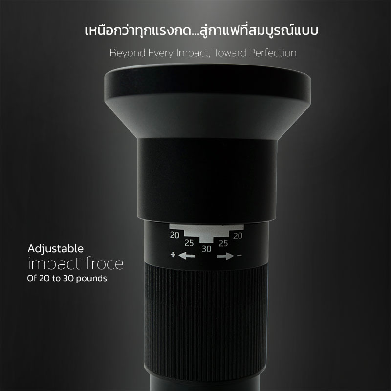 อุปกรณ์แทมเปอร์กาแฟ หัว SUS304 ลายเกลียว | APESSO IMPACT สำหรับบาริสต้า | ที่กดกาแฟสปริง