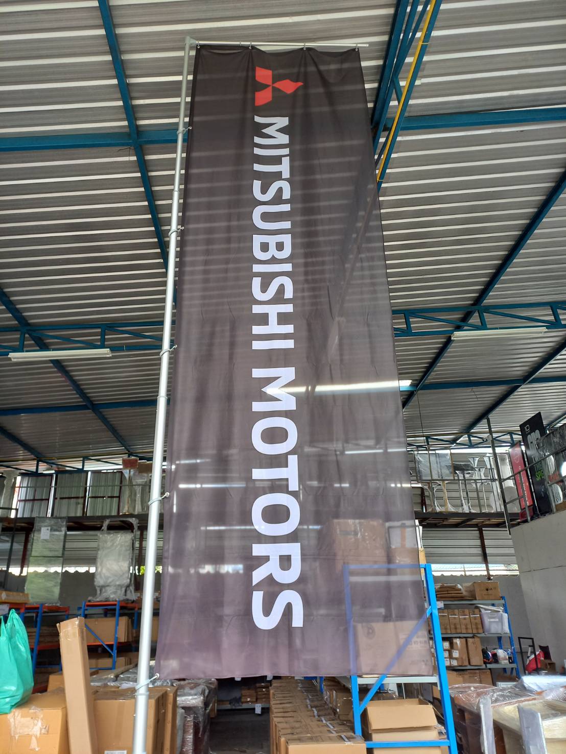 ธงญี่ปุ่น ไจแอนท์ ฐานน้ำ ขนาด 5 m. โครงอะลูมิเนียม ถอดประกอบได้ พร้อมผ้าธงขนาด (W)120 x (H)350 cm.