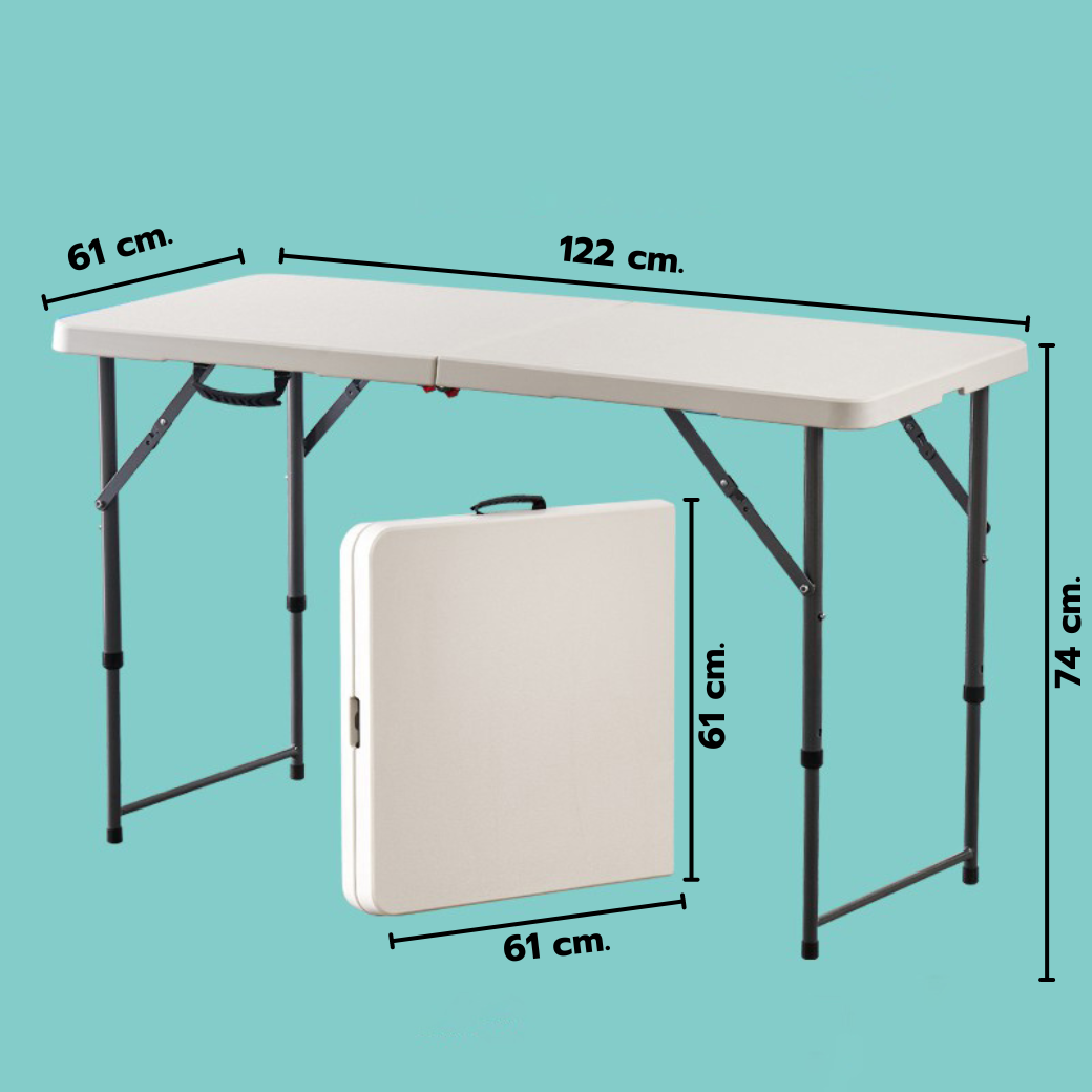โต๊ะเคาน์เตอร์ผ้าออกบูธ รุ่น 4F ขนาด (W) 122 x (L)61 x (H)74 cm. พร้อมผ้าสกรีนสีสวยสด พับเก็บได้ จัดเก็บสะดวก