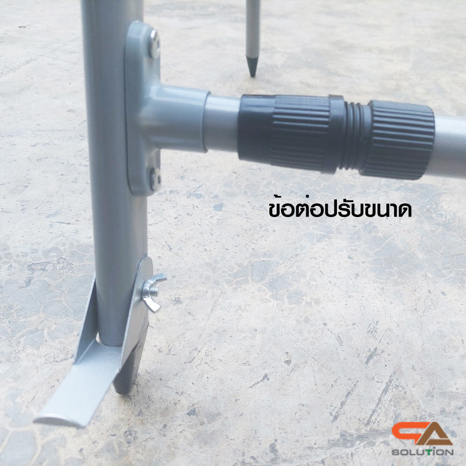 ขาตั้งป้าย ปรับขนาดได้ วัสดุอะลูมิเนียม ถอดประกอบได้ เคลื่อนย้ายสะดวก รองรับขนาดงานพิมพ์ (W) 120-240 x (H) 60-145 cm.