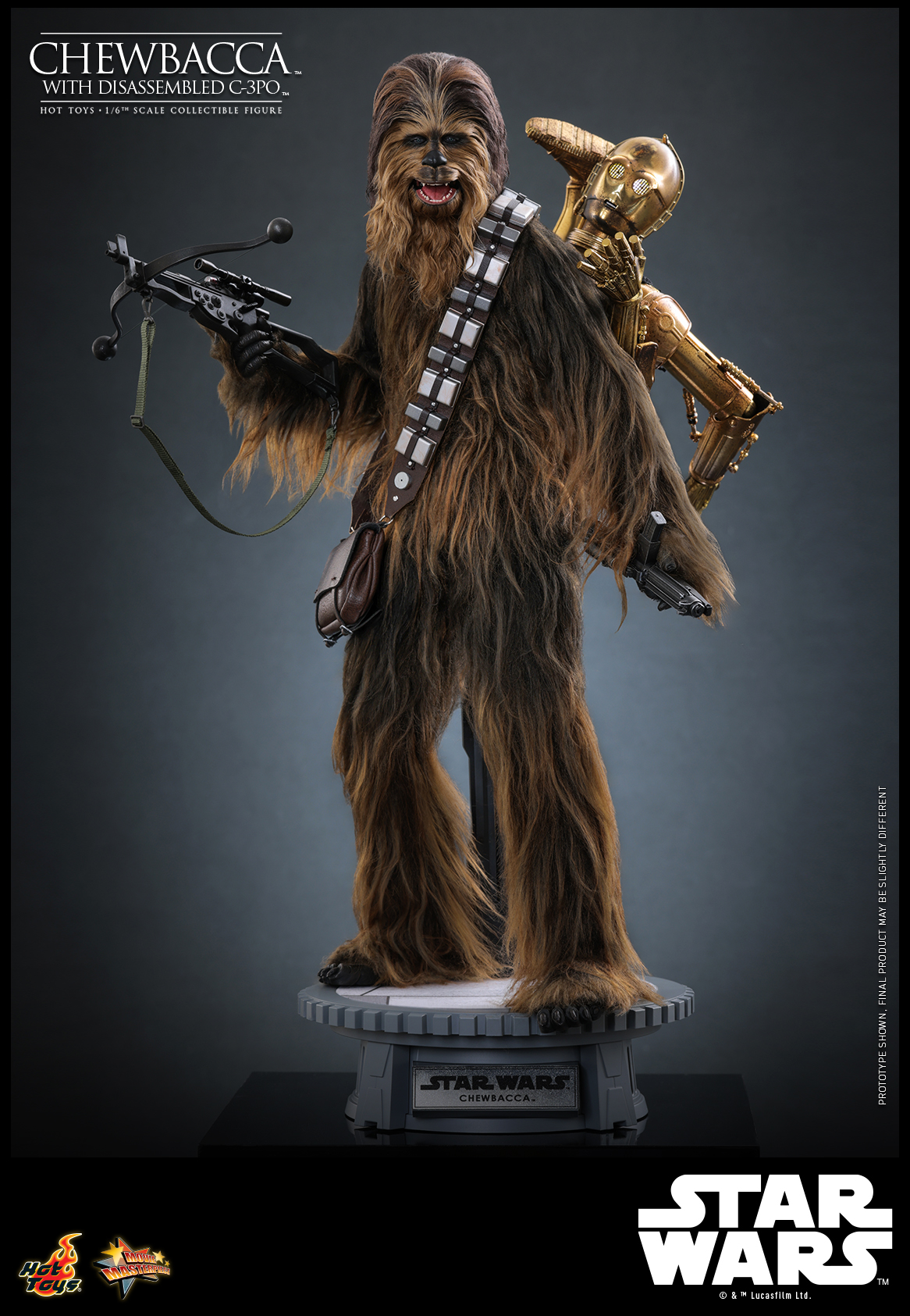 Hot Toys MMS766 Star Wars Episode V: The Empire Strikes Back - Chewbacca with Disassembled C-3PO