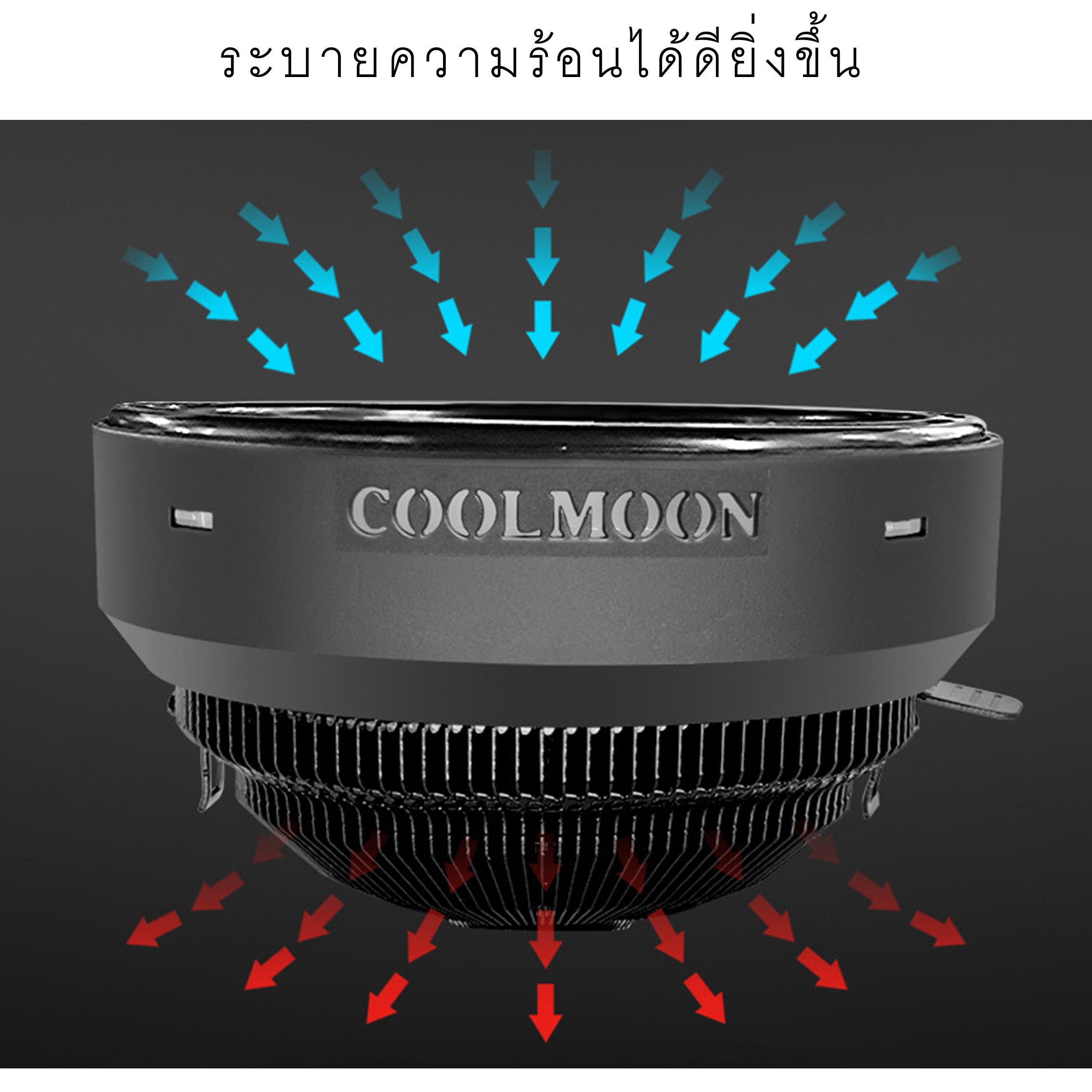 GLORYII CPU Cooler ฮีทซิงค์ระบายความร้อนCPU รองรับ intelและAMD ระบบไฟ Auto RGB