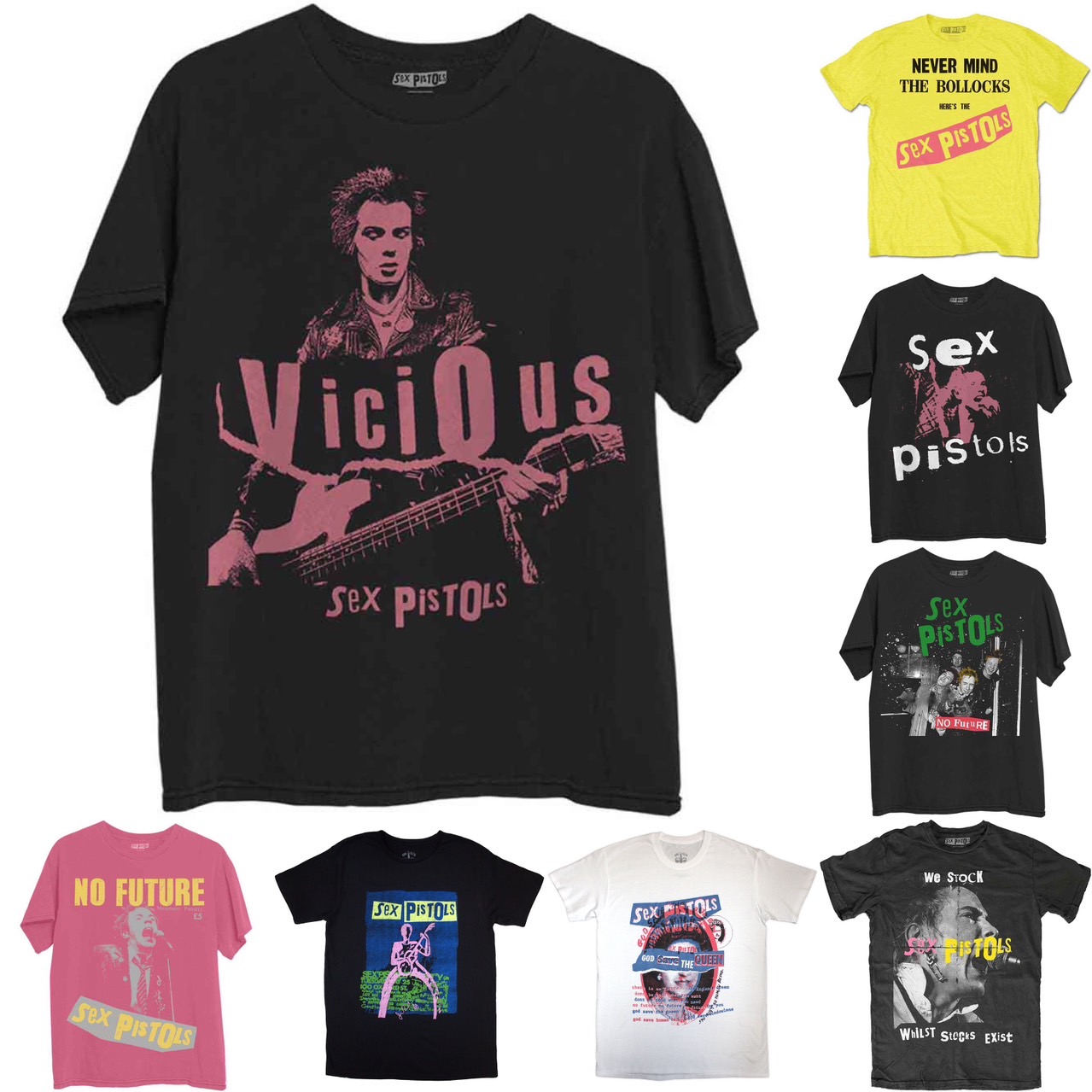 🇬🇧[PREORDER] เสื้อวง THE SEX PISTOLS T-SHIRT รวมลายสุดฮิต ลิขสิทธิ์แท้ UK