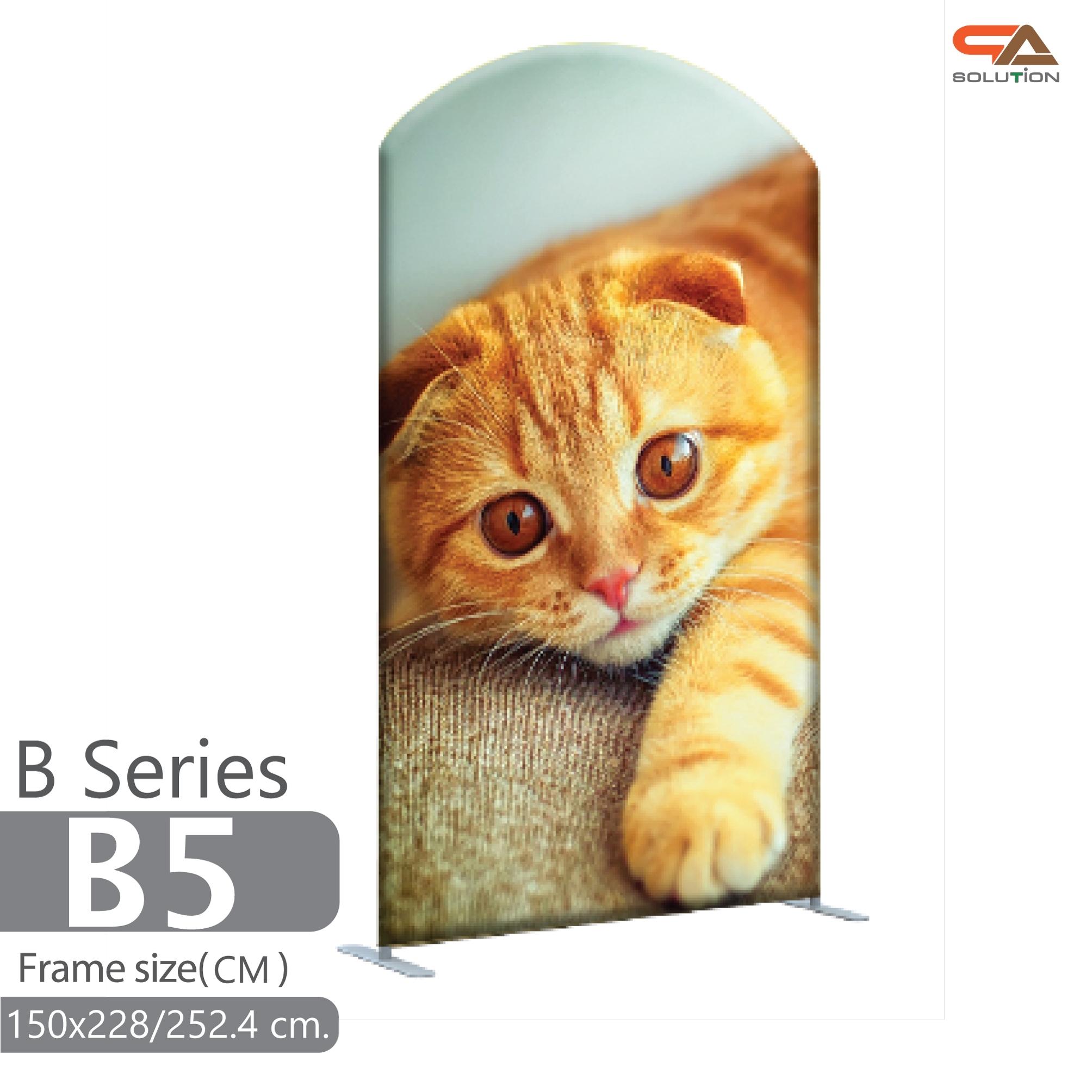 แบคดรอปผ้า รุ่นB series ขนาด (W)150 cm. x (H)228 – 324.6 cm. โครงอะลูมิเนียม ถอดประกอบได้ พร้อมกระเป๋าใส่อุปกรณ์