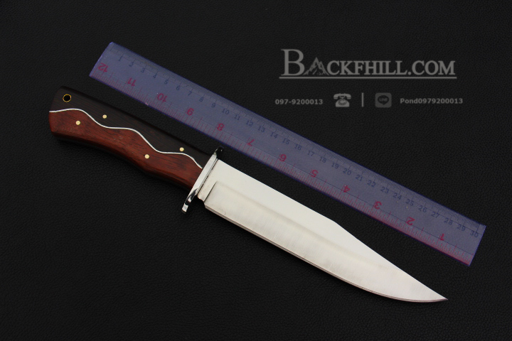 มีดใบตาย COLUMBIA รุ่น SA37 ใบมีดทรงโบวี่ ด้ามจับลายไม้คลาสสิค ไม้เนื้อแข็งอย่างดี พร้อมซองไนลอน