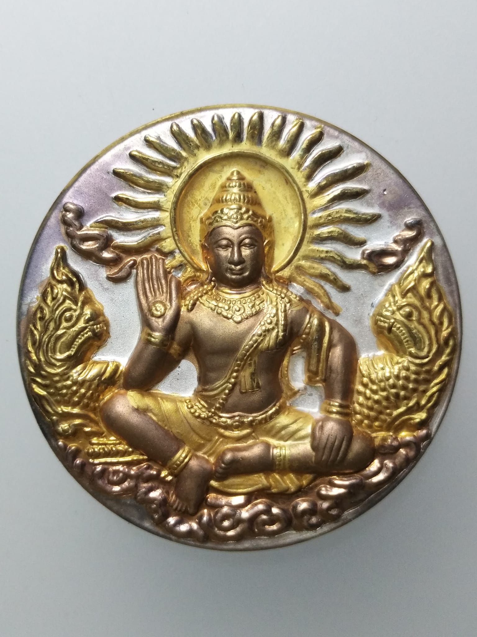 E119 เหรียญจตุคามรามเทพ หลังตอกโค๊ตดอกบัว