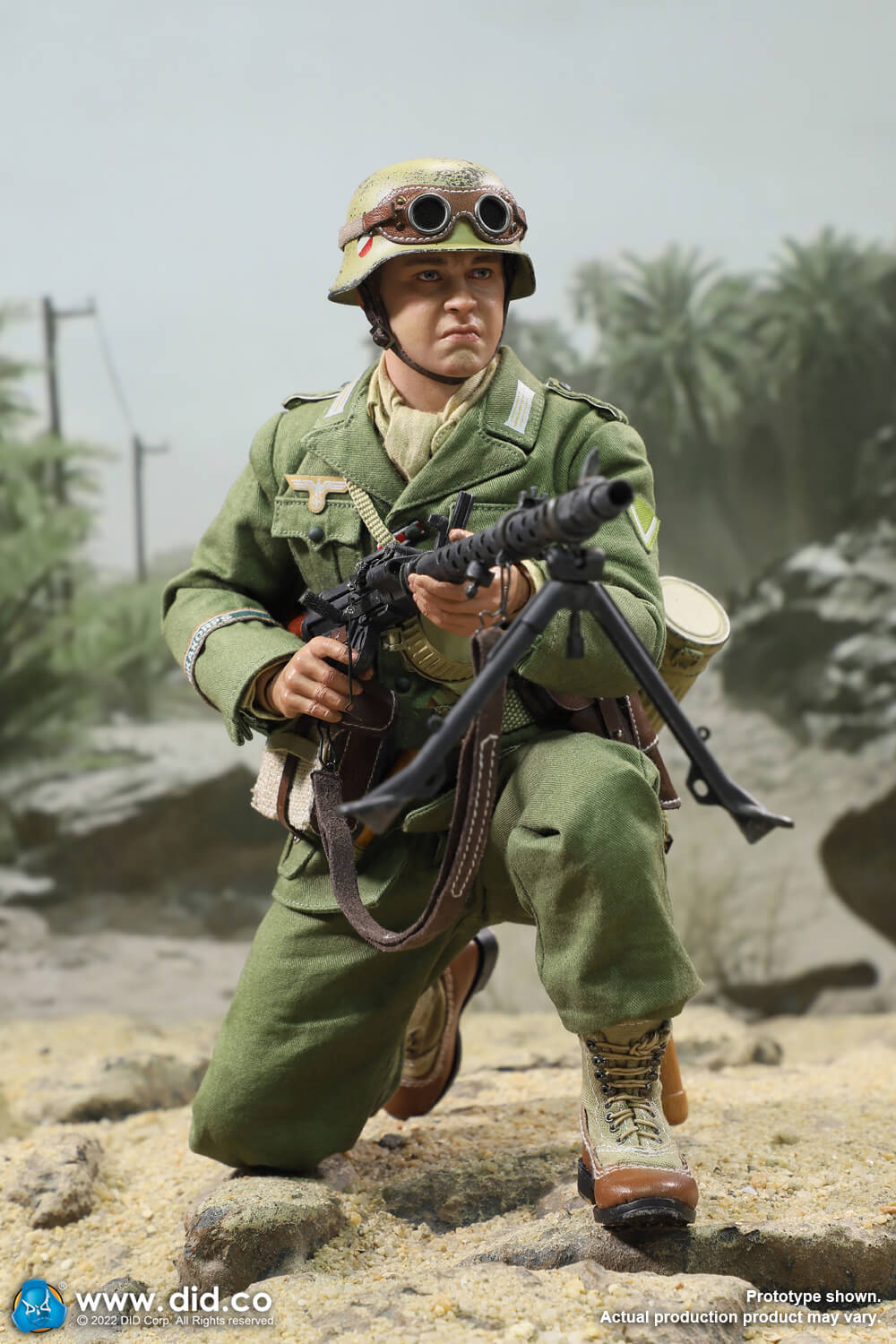DID D80158 1/6 WWII German Africa Corps WH MG34 Gunner - Bialas