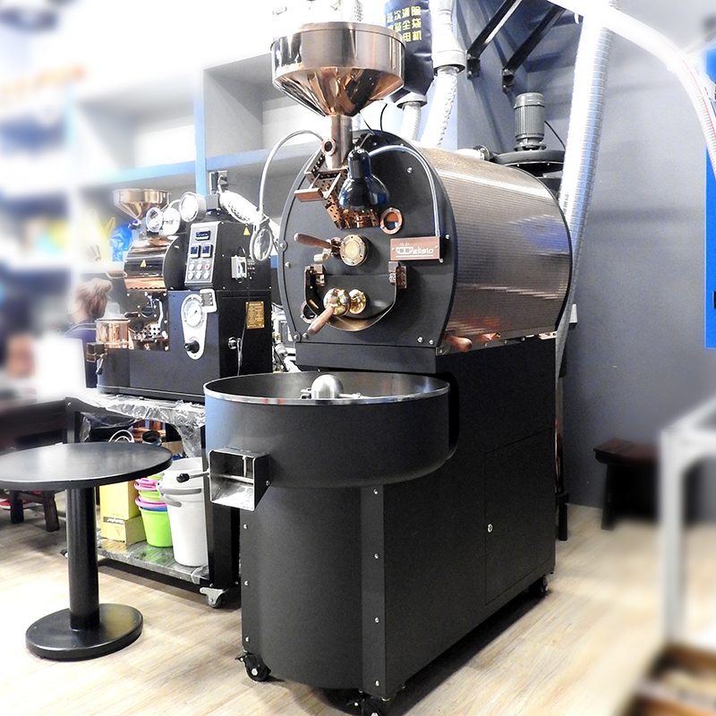 เครื่องคั่วกาแฟ 2 กิโลกรัม แก๊ส มีระบบเชื่อมต่อคอมพิวเตอร์เพื่อควบคุมการคั่ว