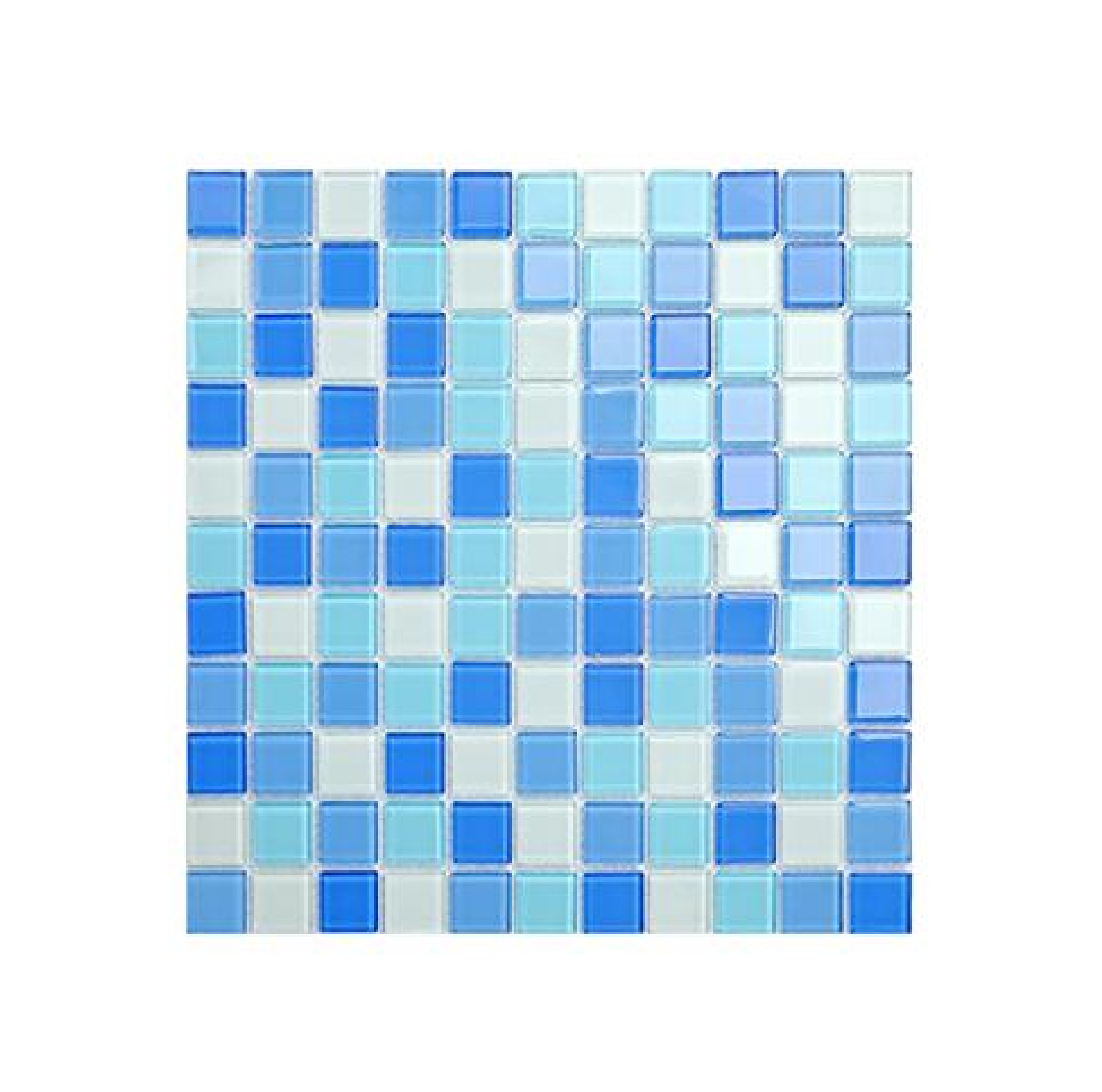 กระเบื้องโมเสกแก้ว KASSA รุ่น KS4020PM ขนาด 30 x 30 ซม. สีฟ้า - ขาว
