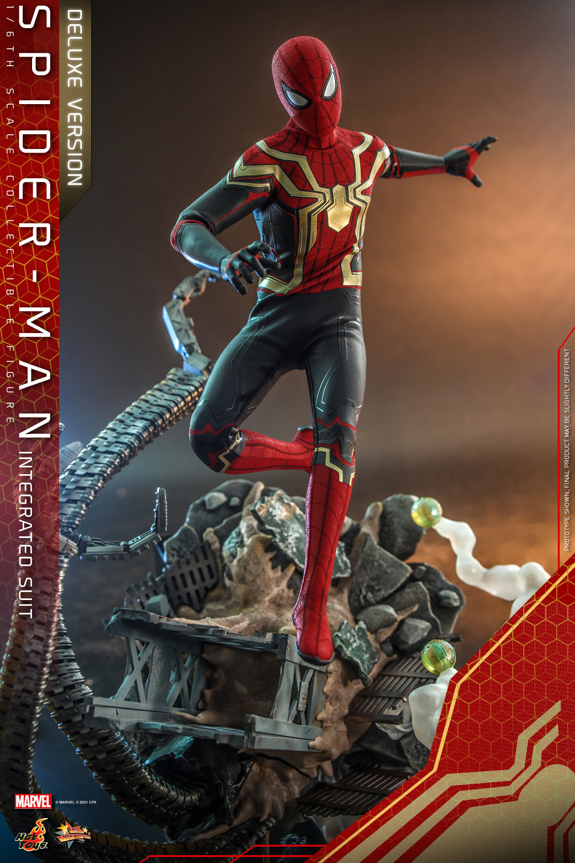Hot Toys MMS624 1/6 Spider-Man: No Way Home - Spider-Man Integrated Suit (Deluxe Version)