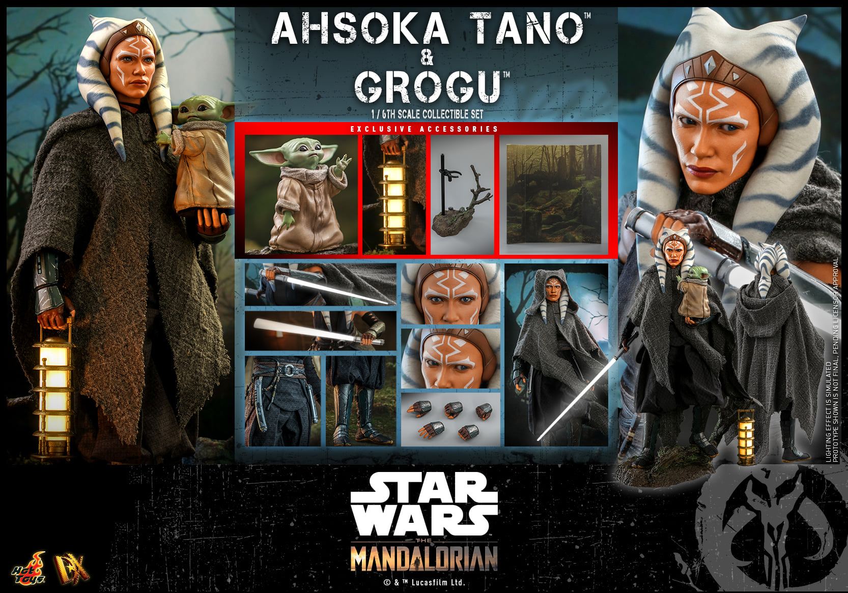 Hot Toys DX21 1/6 Star Wars™: The Mandalorian™ - Ahsoka Tano & Grogu™