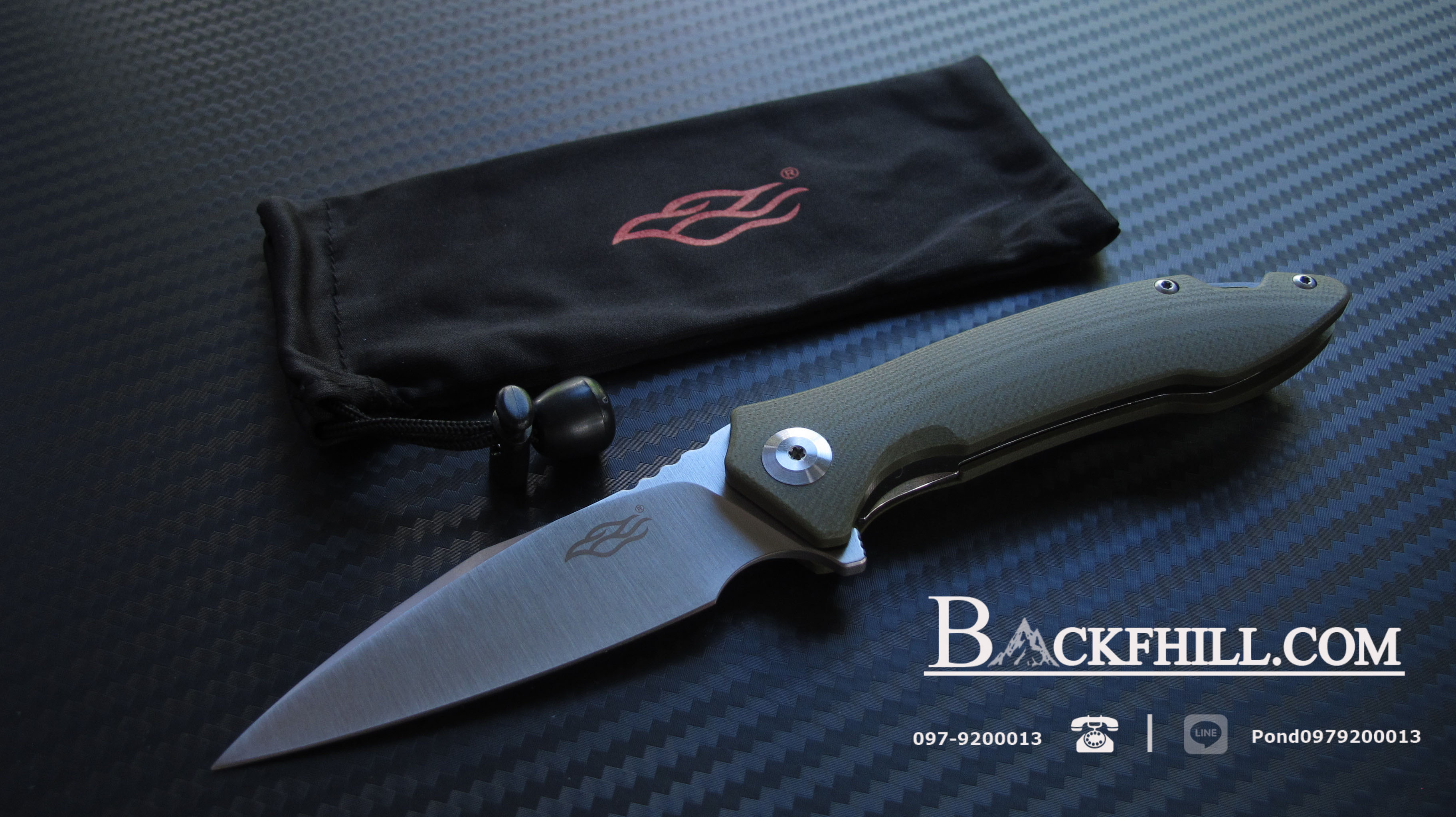 มีดพับ Ganzo กานโซ่ รุ่น FH51-GR / D2 Steel / ของแท้ 100%