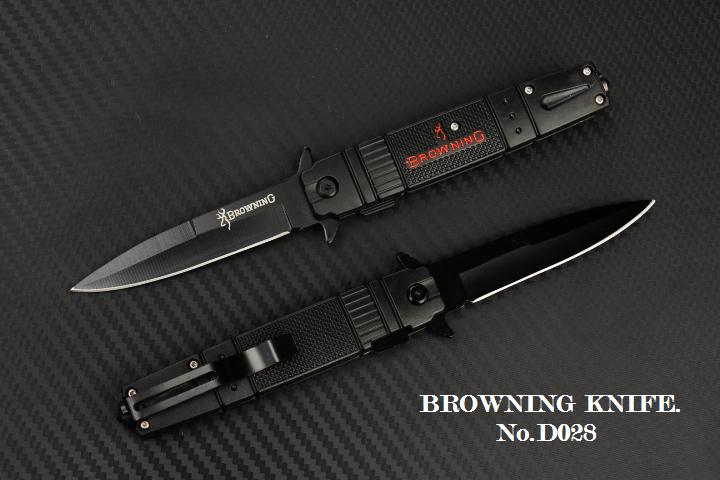 มีดพับ BROWNING Stainless Steel รุ่น D028 ใบมีดปลายแหลมรมดำ