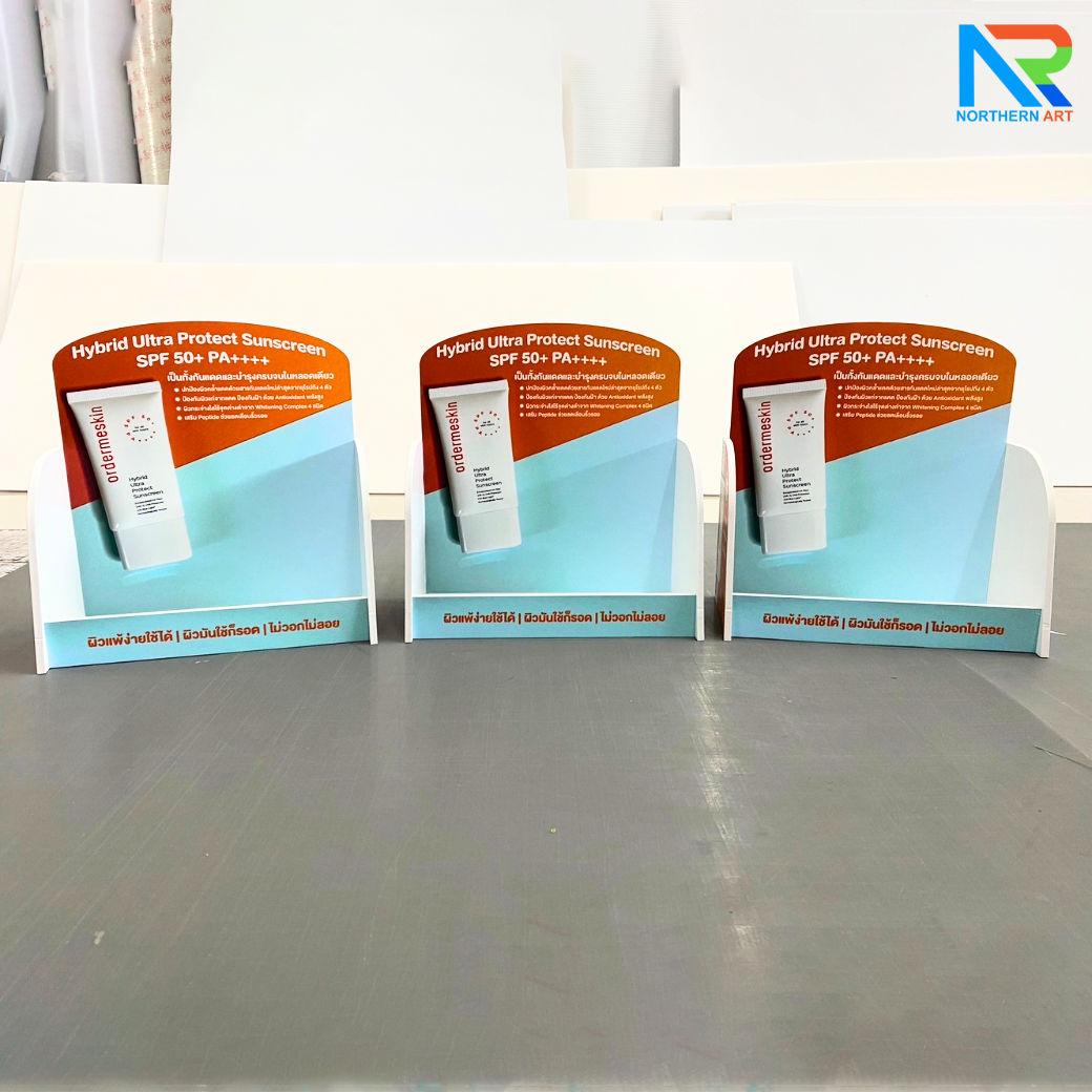 ชั้นวางสินค้าตั้งโต๊ะ TB-19 ขนาด (W) 23 x (D) 12 x (H) 25 cm. วัสดุพลาสวูดหนา 5 มม.