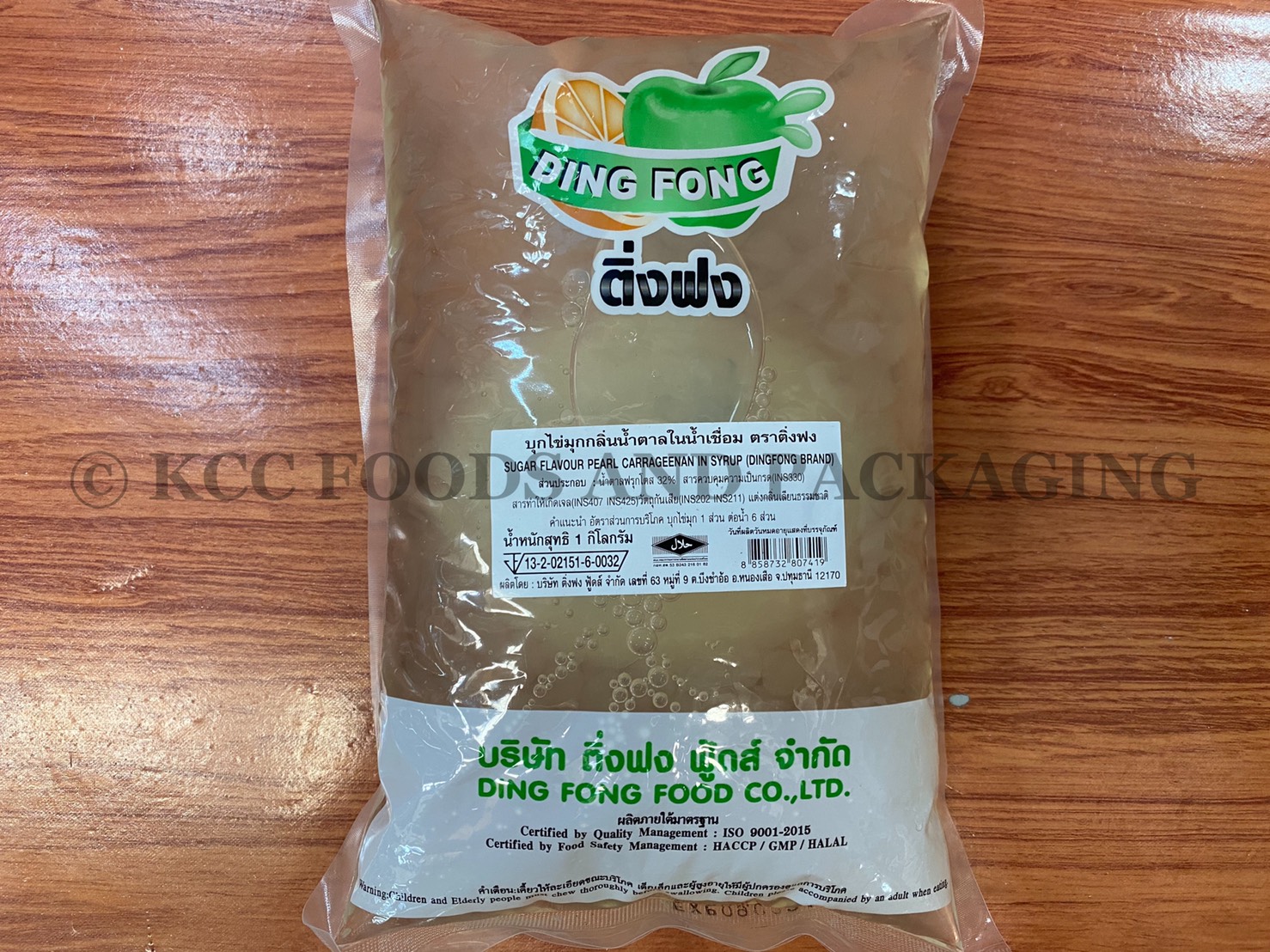 บุกไข่มุก กลิ่น น้ำตาลในน้ำเชื่อม ตรา ติ่งฟง 600g.