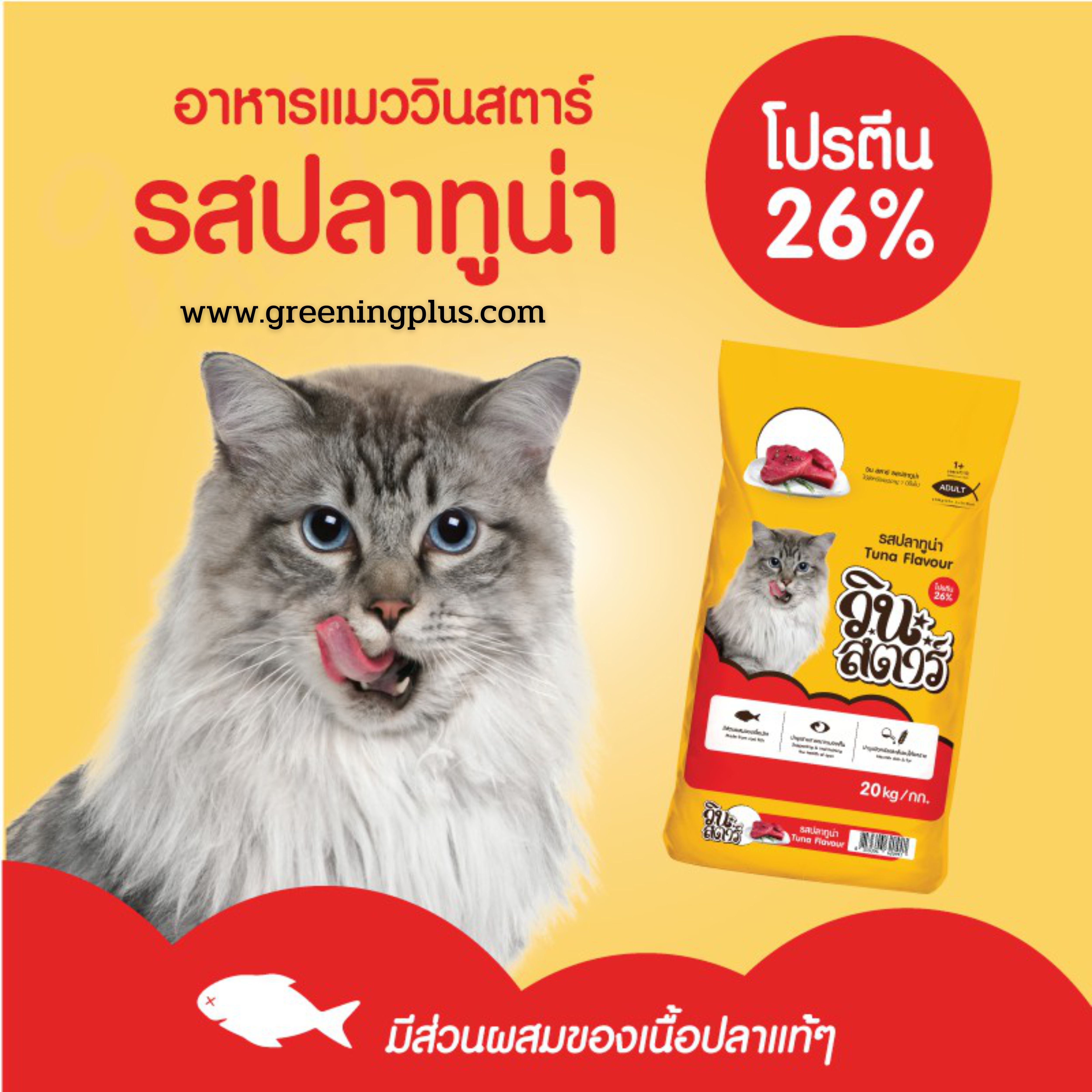 อาหารแมว วินสตาร์ Winstar (แบ่งขาย) ขนาด 1 kg./ถุง