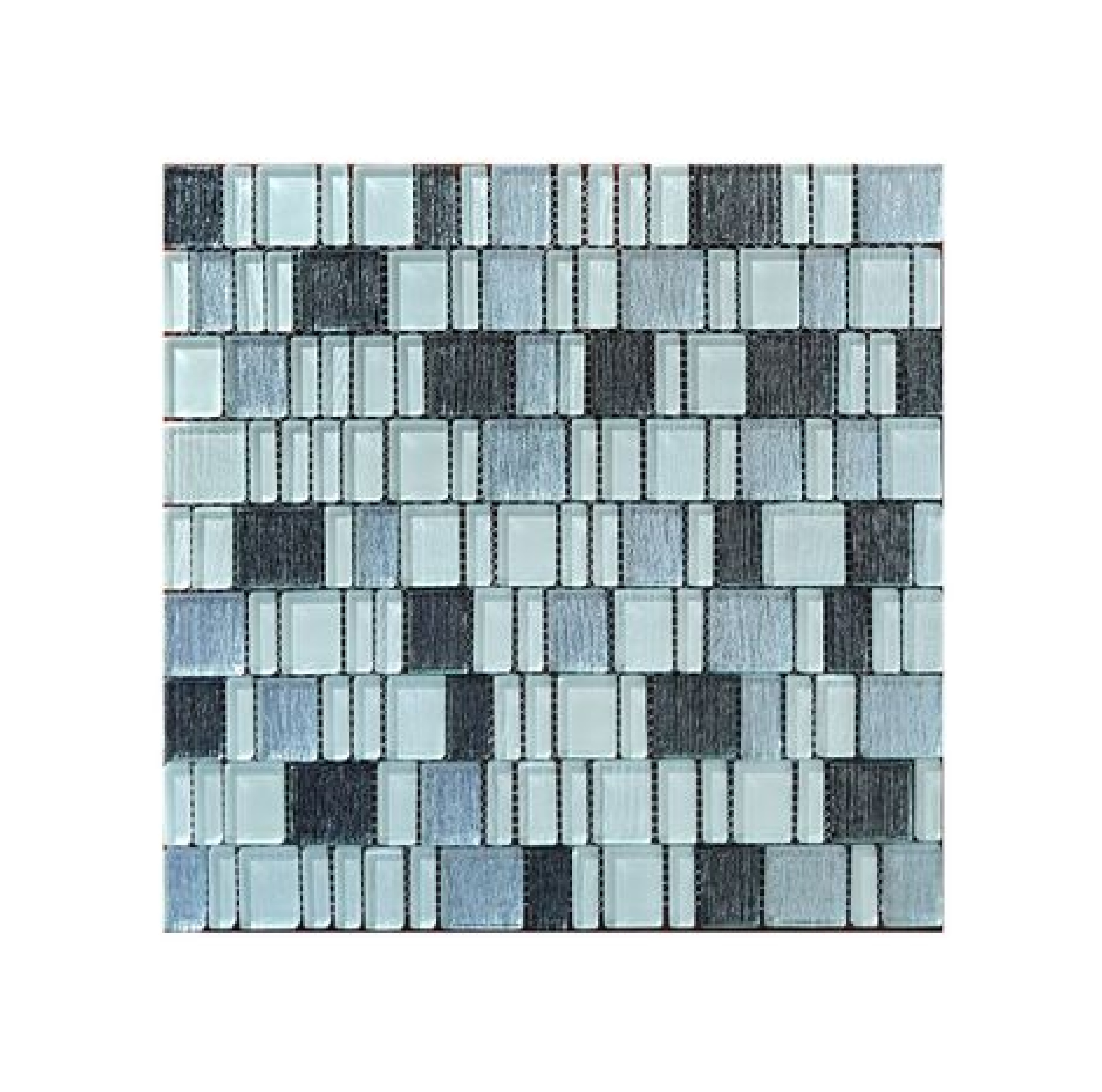 กระเบื้องโมเสกแก้ว KASSA รุ่น KMS-CH06 ขนาด 30 x 30 ซม. สีขาว - ดำ