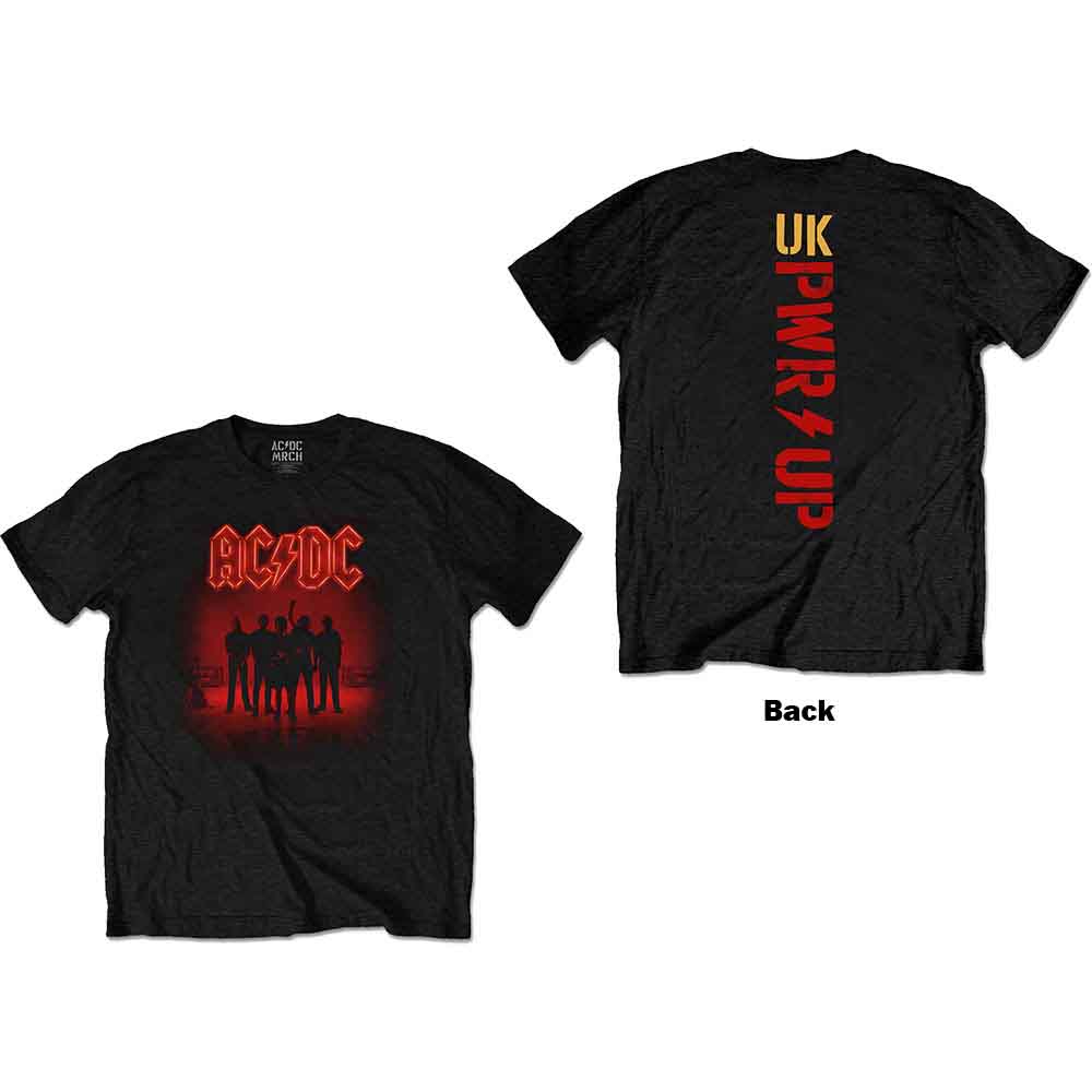 AC/DC Unisex T-Shirt: PWR-UP (Back Print) BLACK