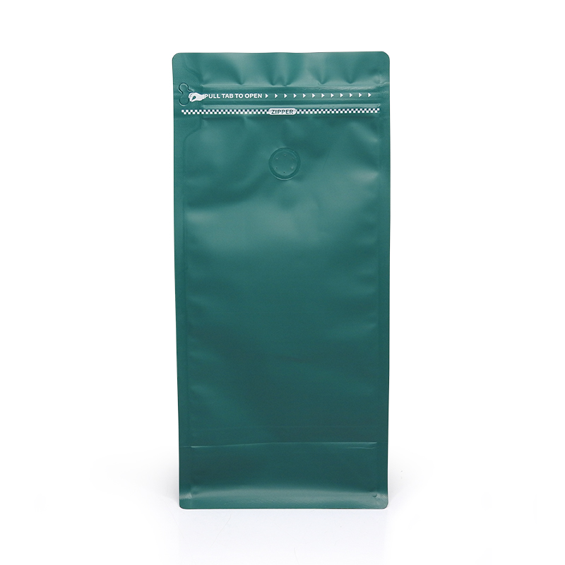 Cube Series coffee bag 1000g with valve, zip lock, can stand, expandable beside (50PCS Per Pack)