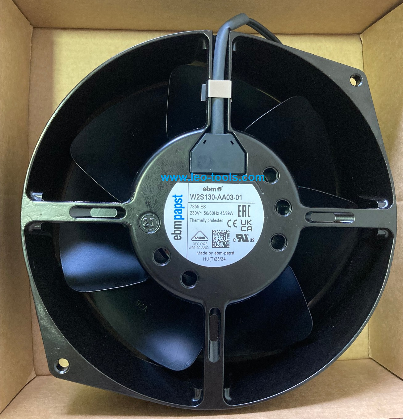 FAN EBM-PAPST W2S130-AA03-01 พัดลมระบายความร้อน 230V Size : 172x150x55mm.