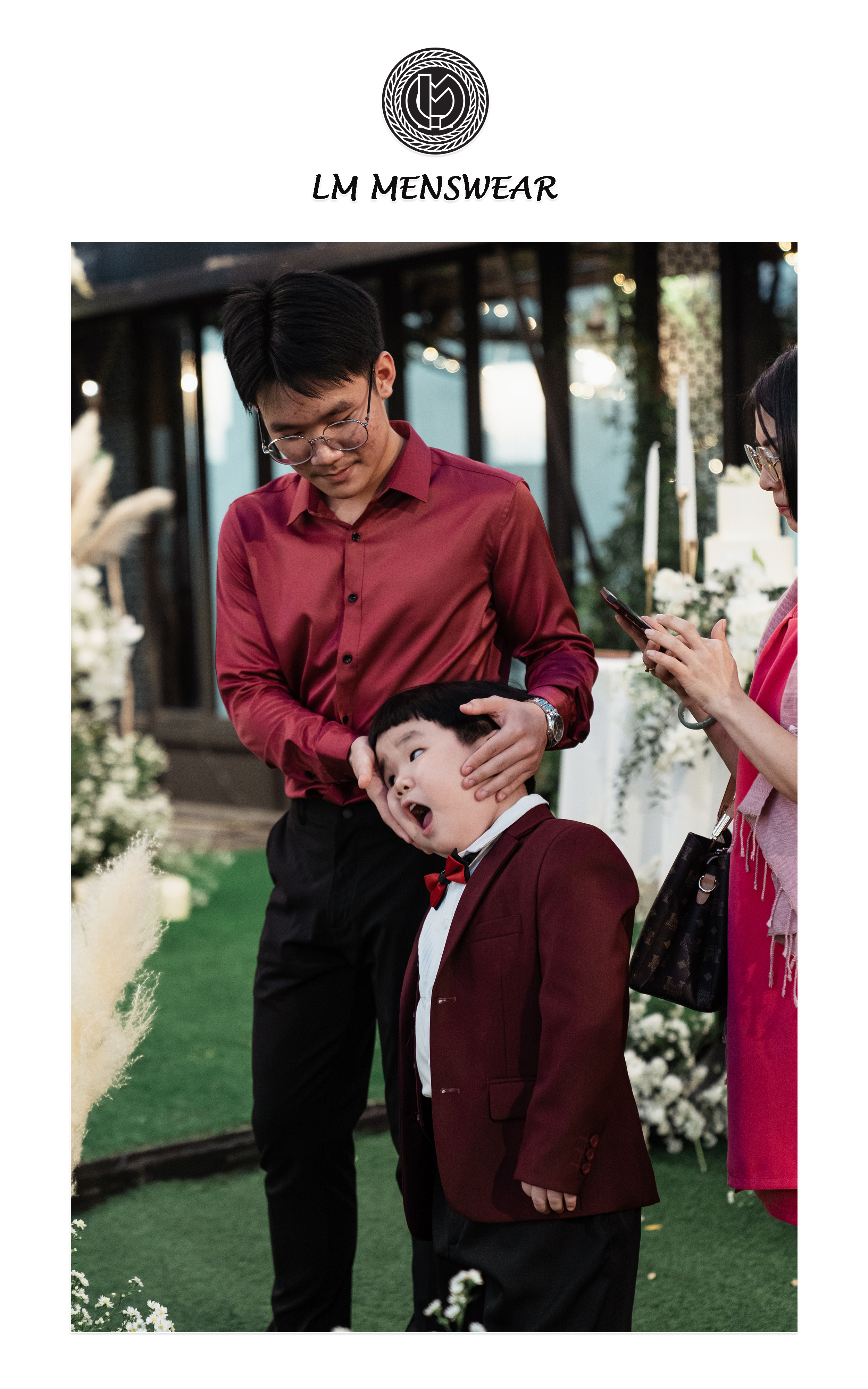 เสื้อเชิ้ตสีแดงไวน์ Red Wine Shirt (Standard Collar)
