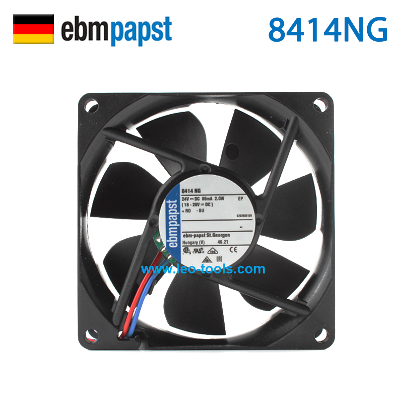 Ebm-papst Axial Fan DC 8414NG 24V 2W 85mA Size 80x80x25mm