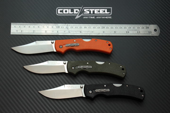 มีดพับนายพราน cold steel รุ่น DOUBLE SAFE HUNTER ใบมีด 8cr13 Mov ทรงโบวี ( AAA ) ด้ามเขียว