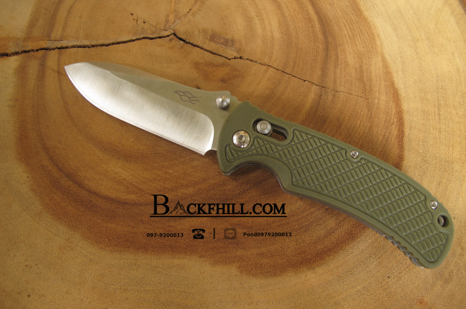 มีด Ganzo รุ่น F726M - GR Foldable Knife with Axis Lock / Clip - Army Green.
