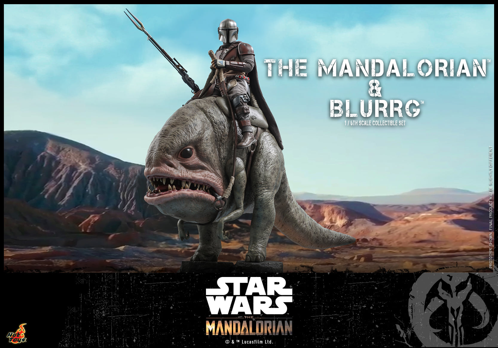 Hot Toys TMS046 1/6 Star Wars: The Mandalorian™ - Mandalorian™ & Blurrg™