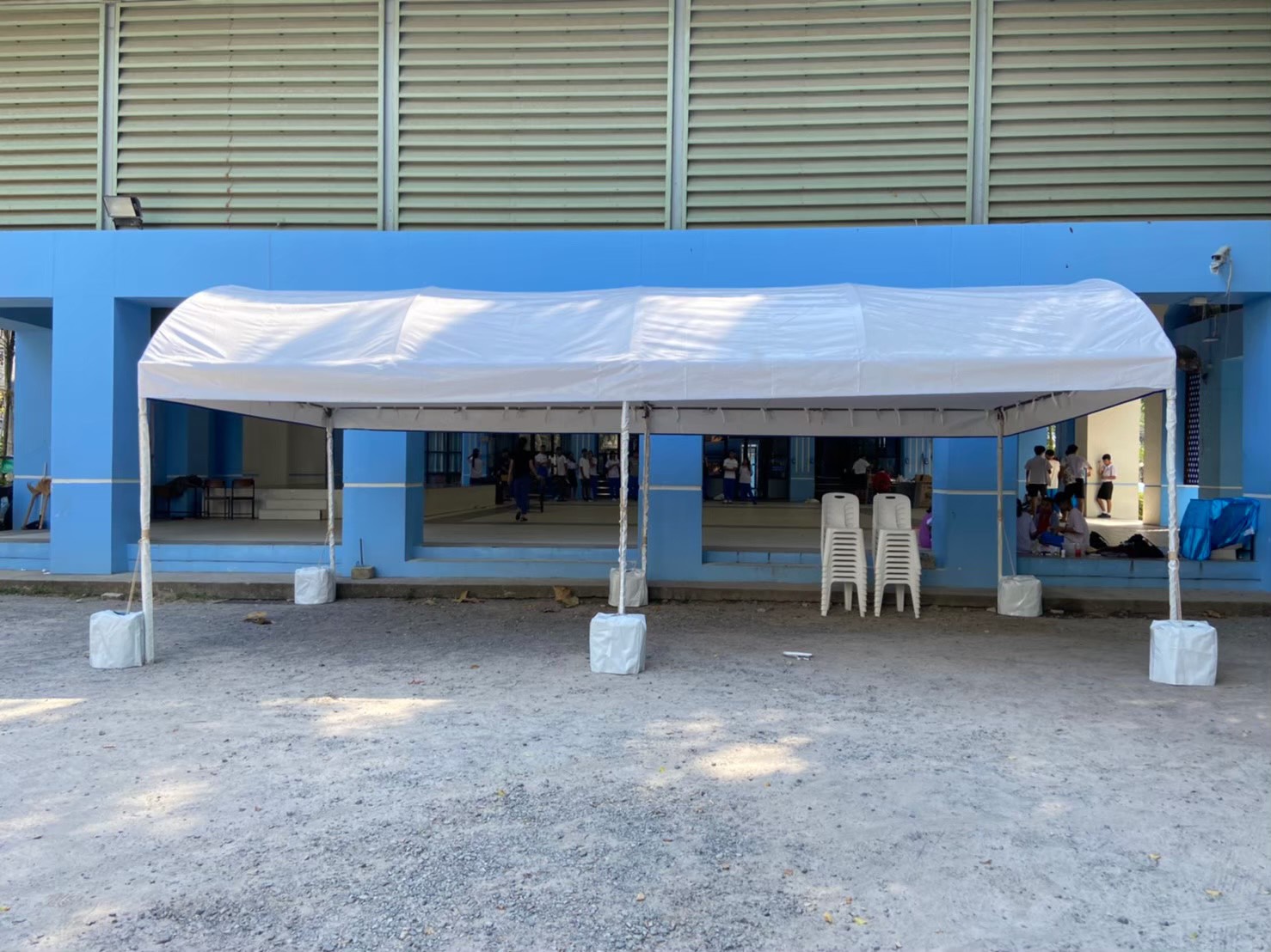 เต็นท์เช่าขนาดกว้าง4ยาว8เมตร(4x8) ทรงโค้งสีขาวเหมาะสำหรับงานจัดงานทุกประเภท