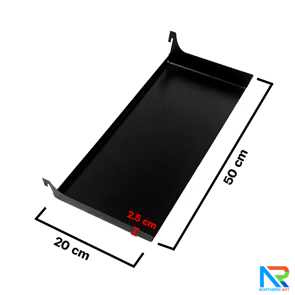 เช่าชั้นวางสินค้าเหล็ก ขนาด(W)50 x (D)25 x(H)150 cm. สีดำ ปรับจำนวนชั้นและขอแขวนได้ตามความต้องการ