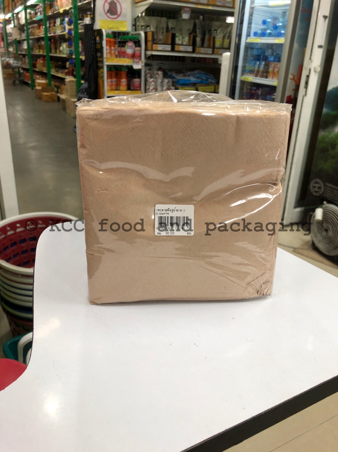 กระดาษทิชชู่ สีน้ำตาล 33x33 (500ใบ)