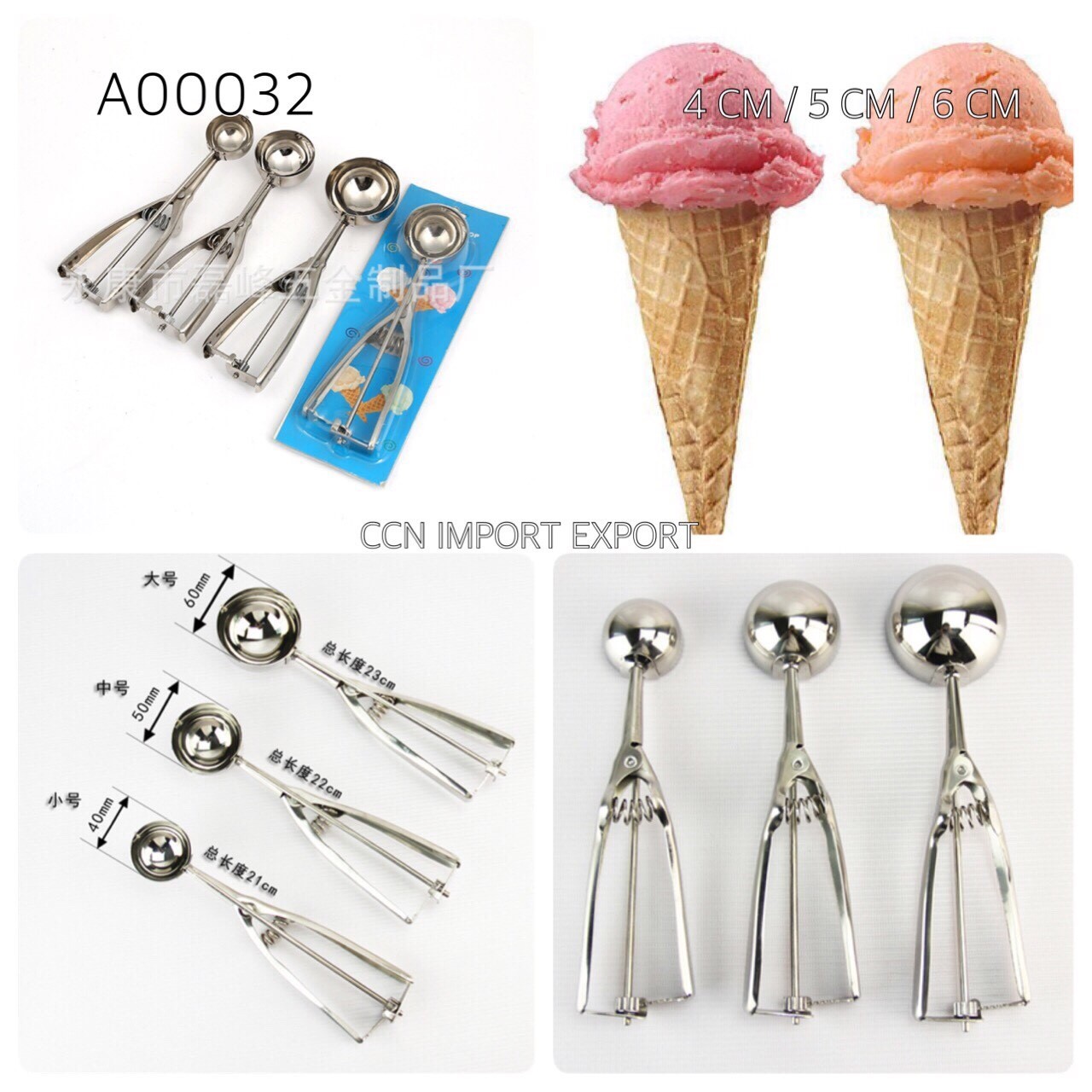 ที่ตักไอศครีม 4cm 5cm 6cm ทุก size ราคาเดียวกัน