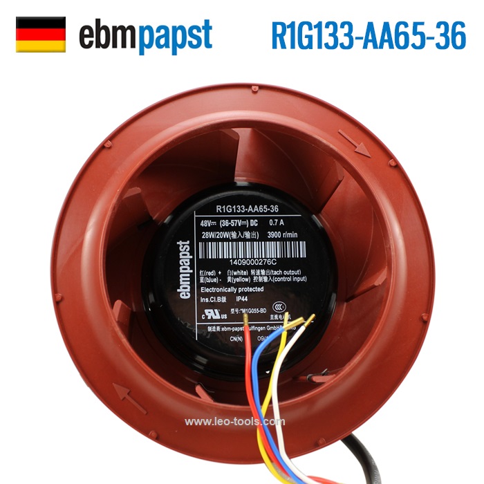 Ebm-papst fan R1G133-AA65-36 48V 0.7A เครื่องฟอกอากาศ พัดลม ปรับความเร็วได้
