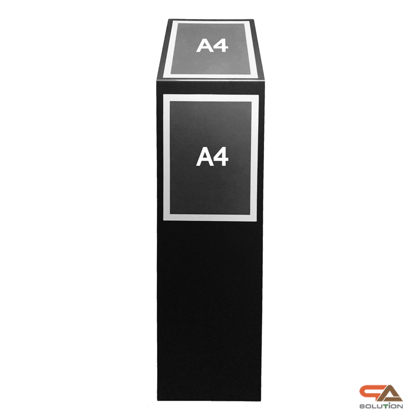 CLEARANCE SALE! โปสเตอร์สแตนด์ตั้งพื้น รุ่นโชว์รูมรถ-แม่เหล็ก ขนาด A4 สีดำ ใส่งานพิมพ์ได้ 2 ที่ ด้านบนและด้านล่าง เปลี่ยนงานพิมพ์ได้ง่าย